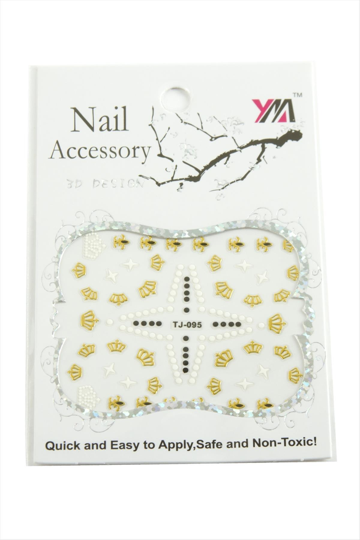 MTXDPN Taç Tırnak Aksesuarı (103355) Tattoo Sticker-Beyaz