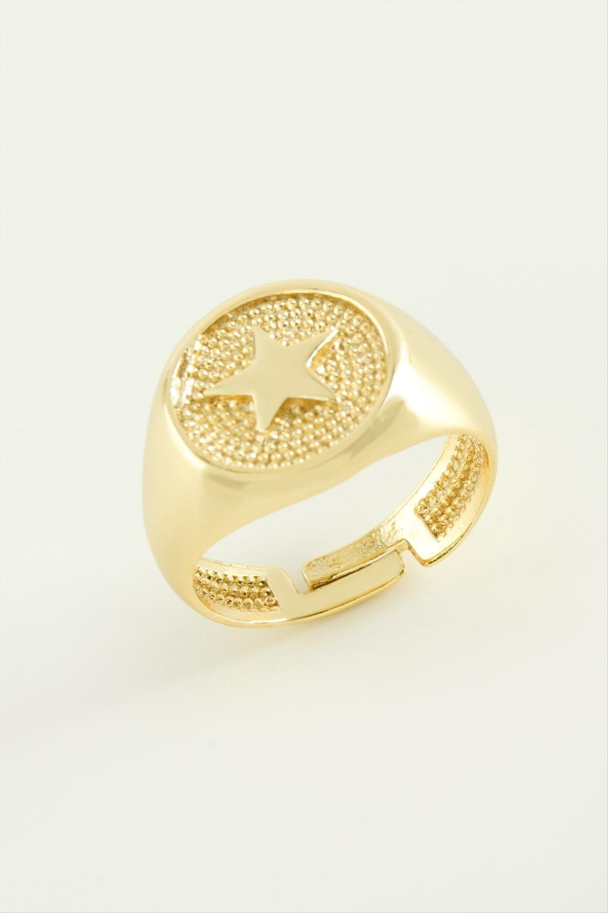 MTXDPN Yıldız (144106) Metal Yüzük-Sarı