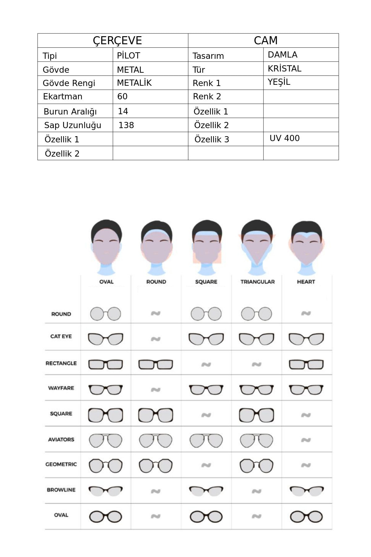 Mu 1960 Col 04 60-14 Erkek Güneş Gözlüğü