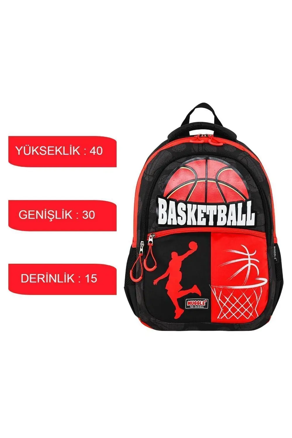MU-9164 MUGGLE MU-9164 TEAM BASKETBALL KOLEKSİYONU İLKOKUL ÇANTAS