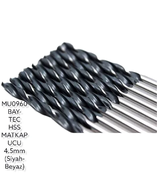 MU0960   Bay-Tec Hss Matkap Ucu 4.5mm (Siyah-Beyaz)