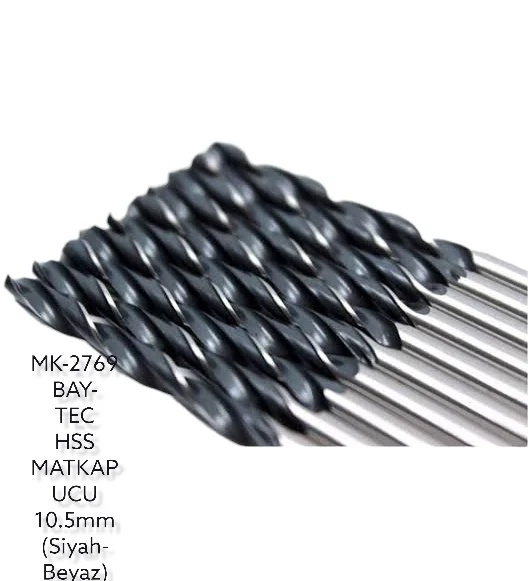 MU1080   Bay-Tec Hss Matkap Ucu 10.5mm (Siyah-Beyaz)