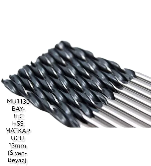 MU1130   Bay-Tec Hss Matkap Ucu 13mm (Siyah-Beyaz)
