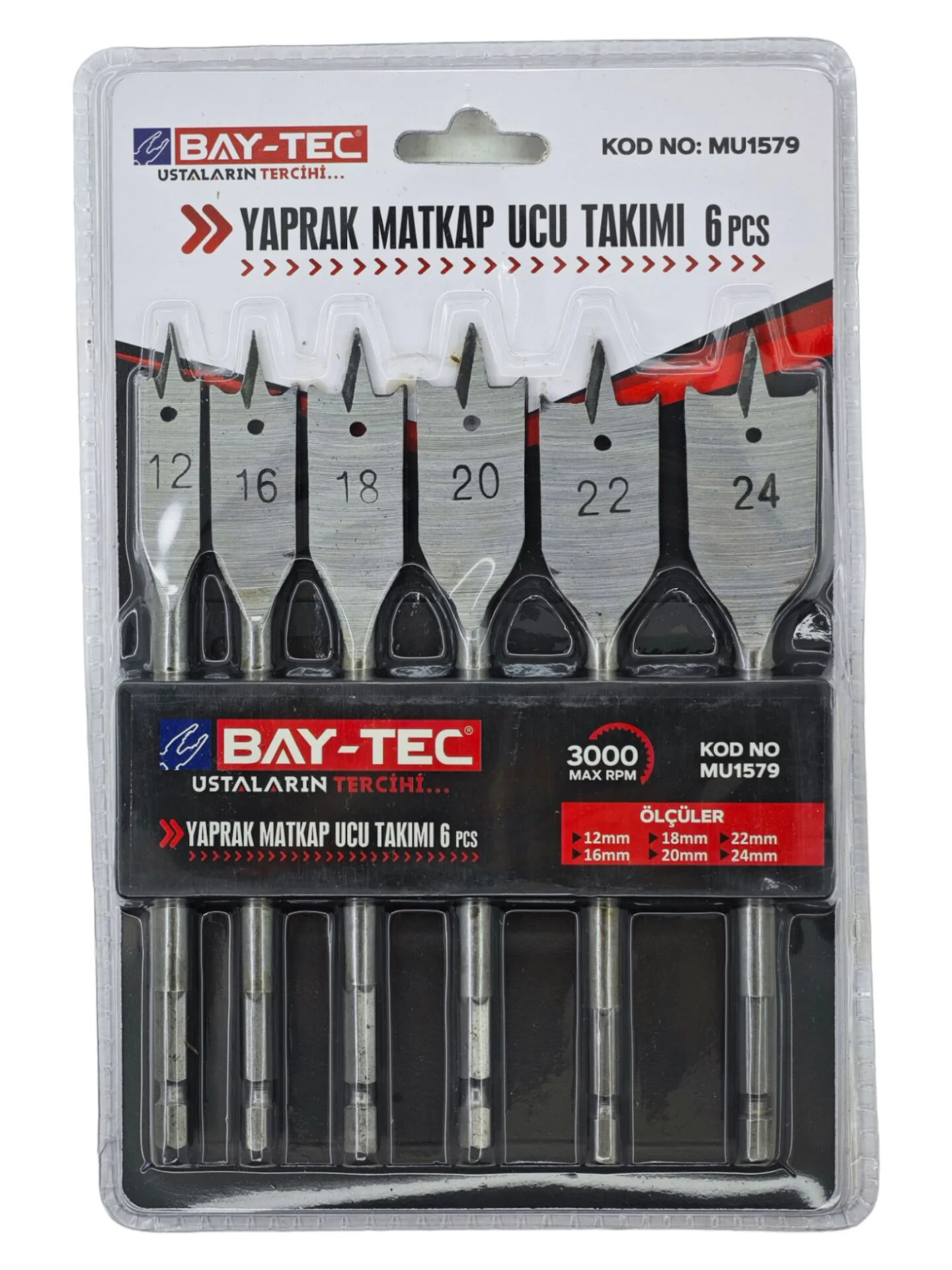 MU1579   Bay-Tec Yaprak Matkap Ucu Takımı 6Prç