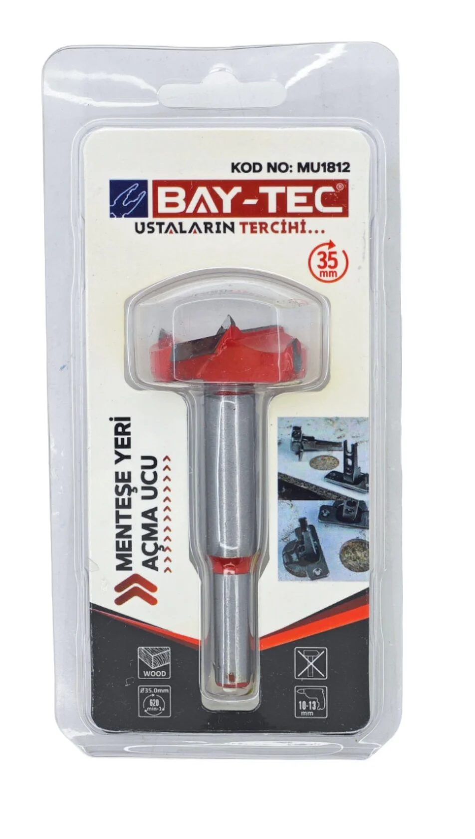MU1812   Bay-Tec Menteşe Yeri Açma Ucu 35mm