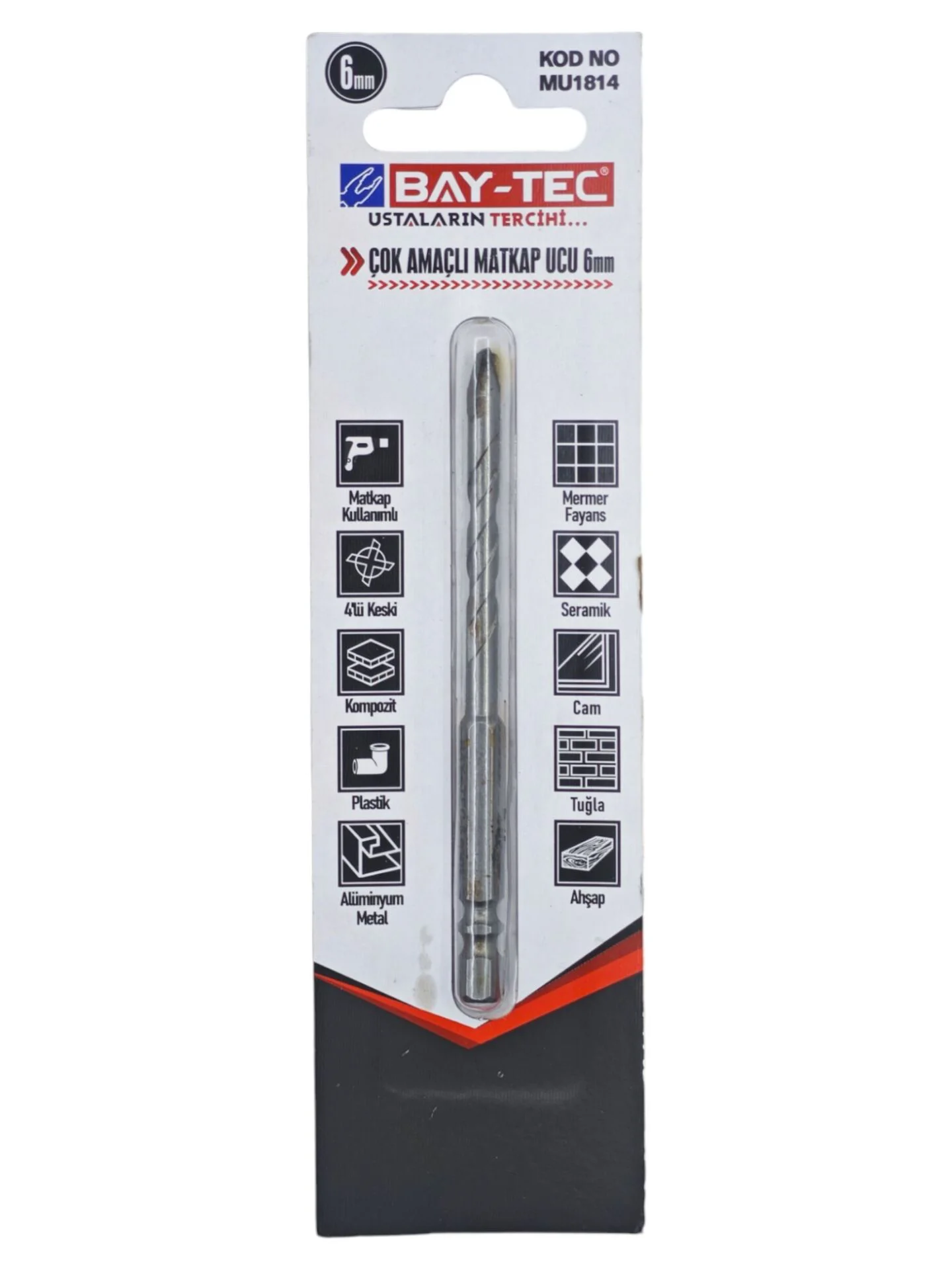 MU1814   Bay-Tec Çok Amaçlı Matkap Ucu 6mm