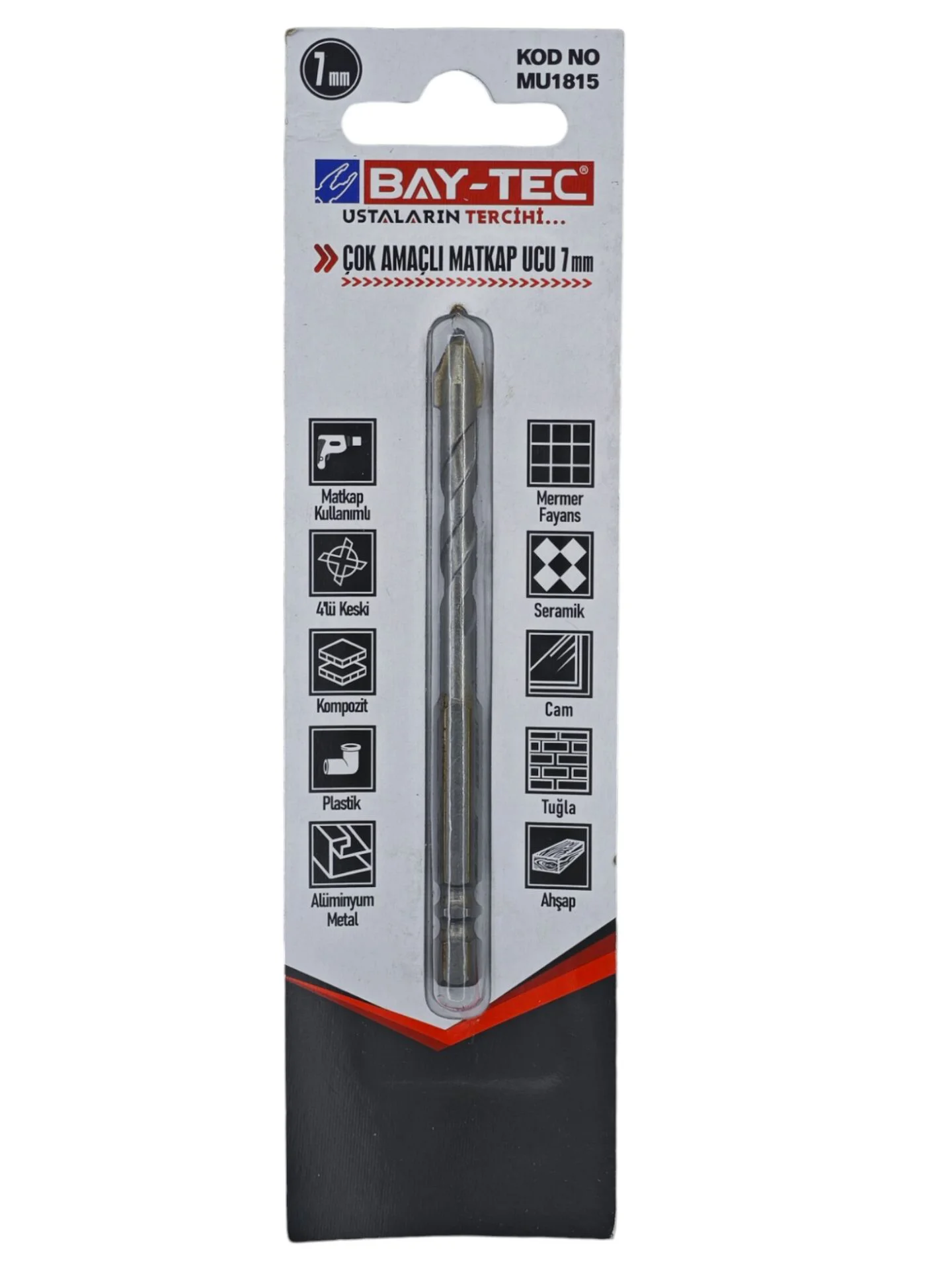 MU1815   Bay-Tec Çok Amaçlı Matkap Ucu 7mm