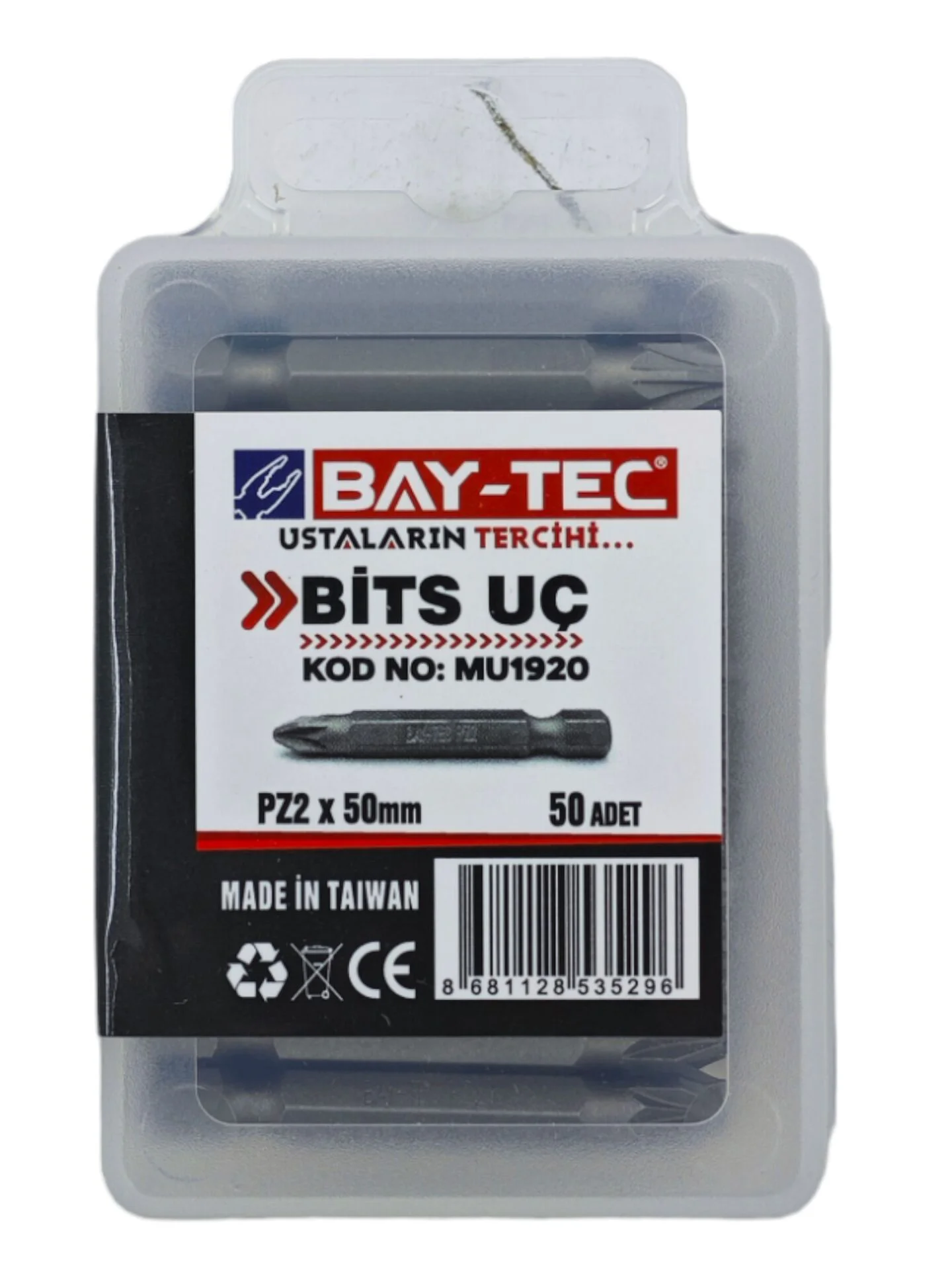 MU1920   Bay-Tec Kare Pozi Bits Uç Pz2*50Mm