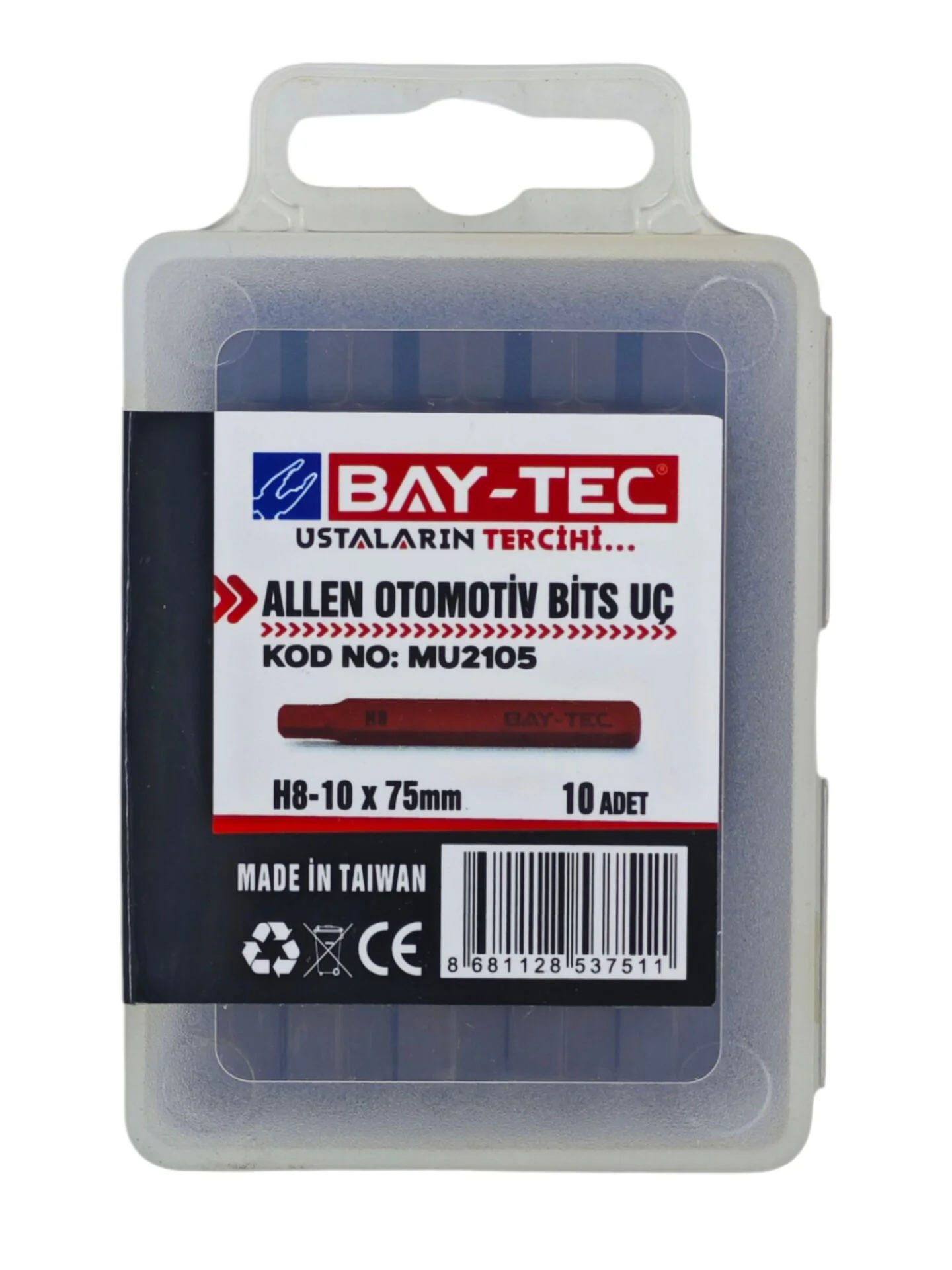 MU2105   Bay-Tec Allen Otomotiv Bits Uc H8-10*75mm