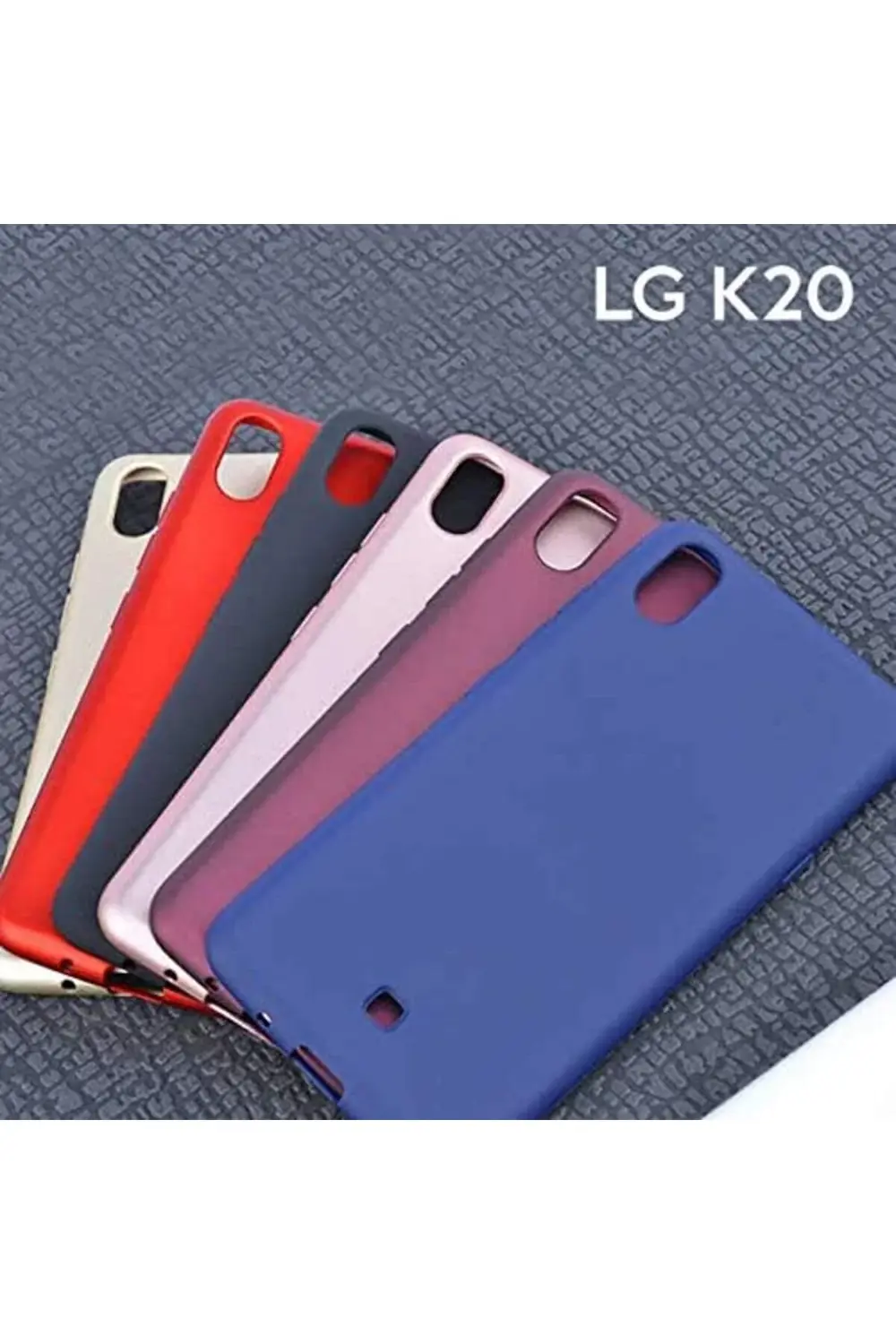 MUARTSHOP Matte Silicone LG K20 2019 için Kılıf Siyah [K20 2019 i