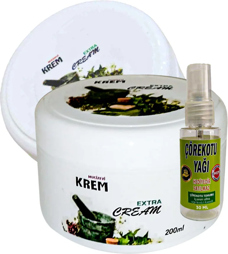Mucizevi Krem 2'li Bölgesel Bakım Relax Kremi CRK:026 – 125 ml + 30 ml Çörek Otu Yağı Hediye
