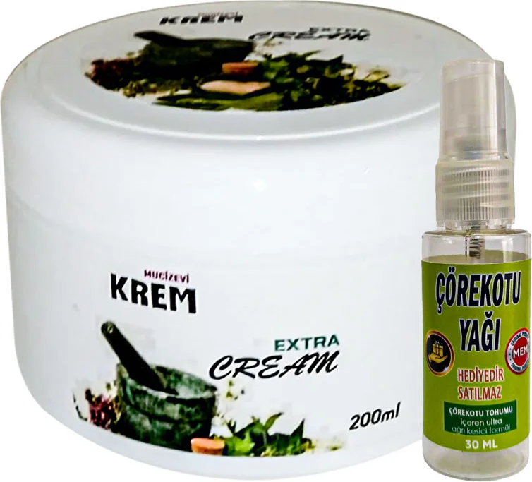 Mucizevi Krem Bölgesel Relax Kremi 125 ml + 30 ml Çörek Otu Yağı Hediye
