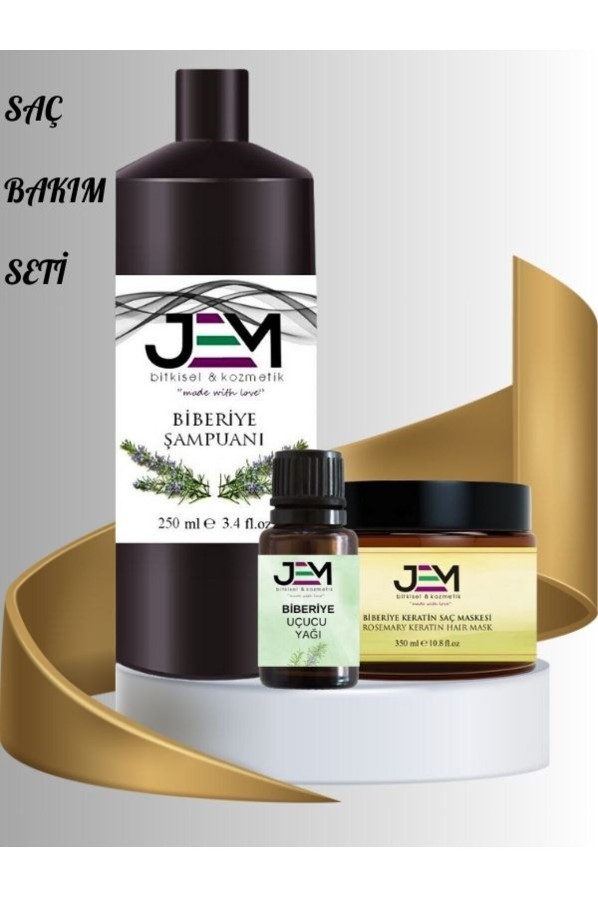 Mucizevi Saç Seti Biberiye Şampuanı Biberiye Yağı Biberiyeli Saç 