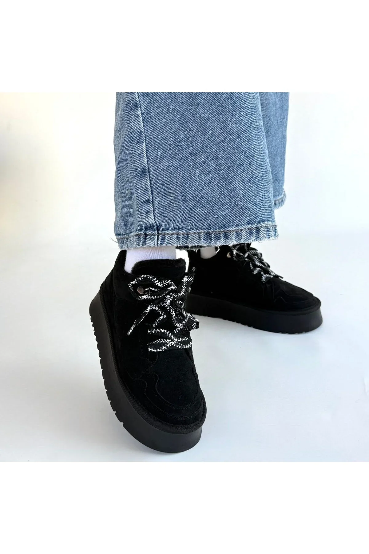 Muden Siyah Süet Bağcıklı Bot Muden Siyah Süet Bağcıklı Bot - Görsel 4