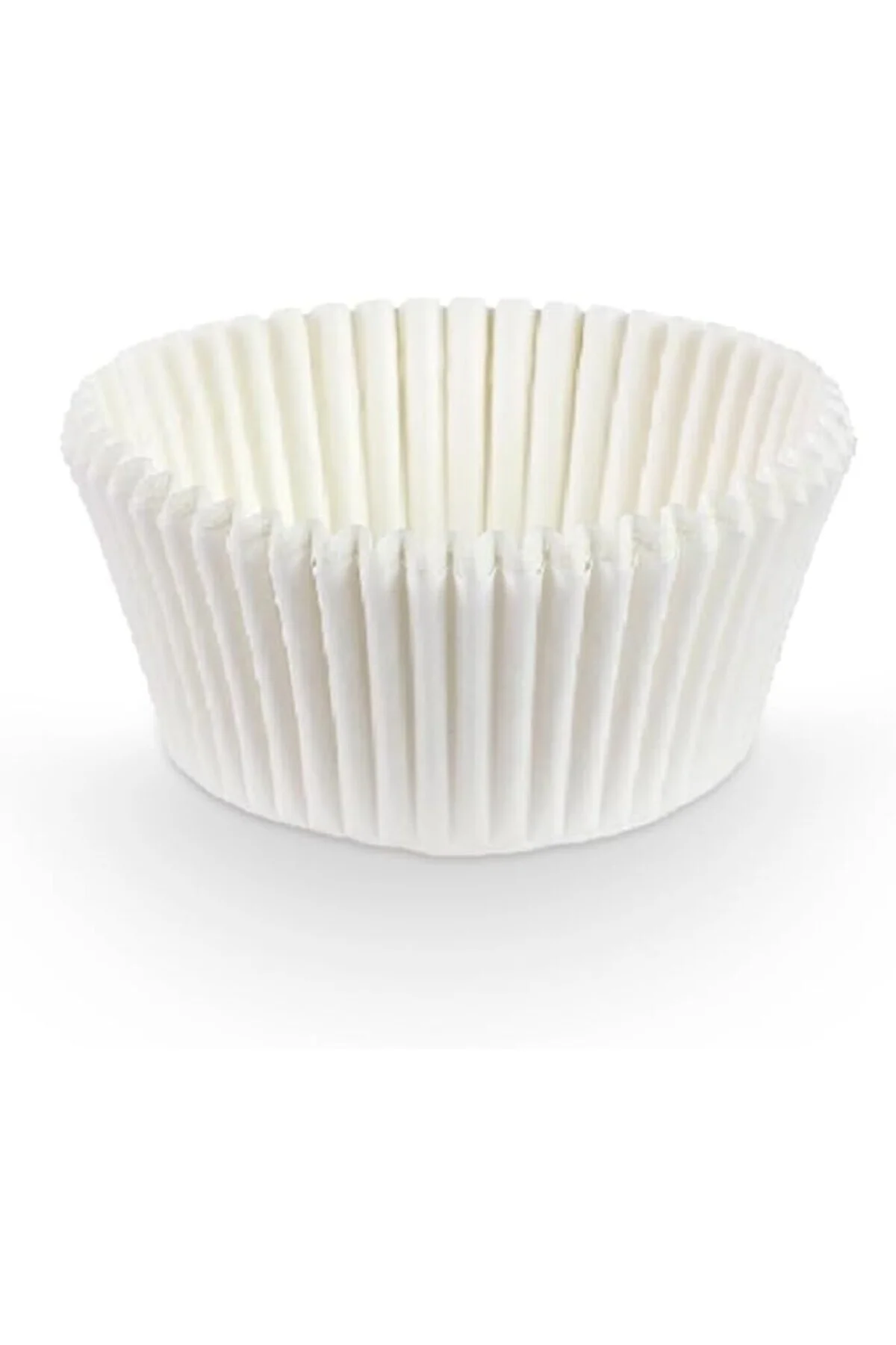 Muffin Kağıt Kek Kapsülü İnce Beyaz Mini 100lü