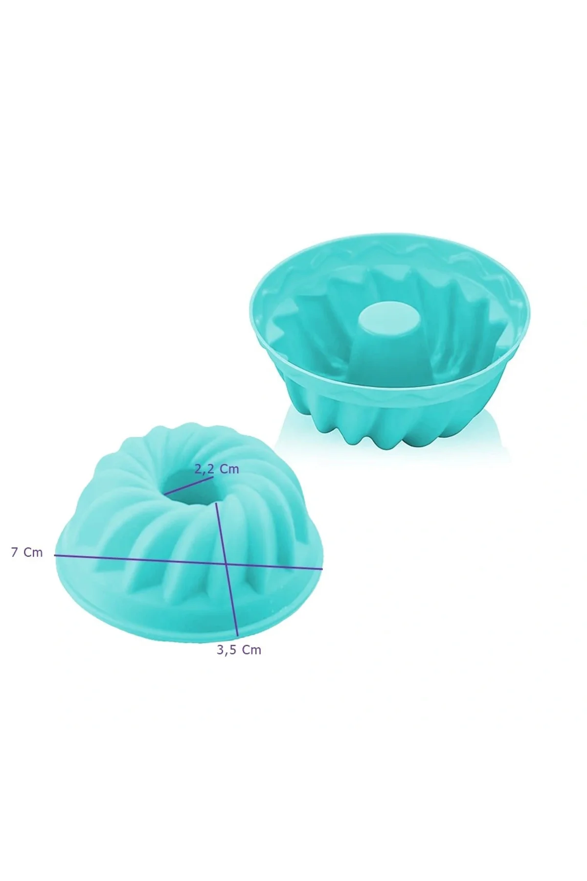 Muffin Kek Kalıbı Silikon 6 Adet - Görsel 3