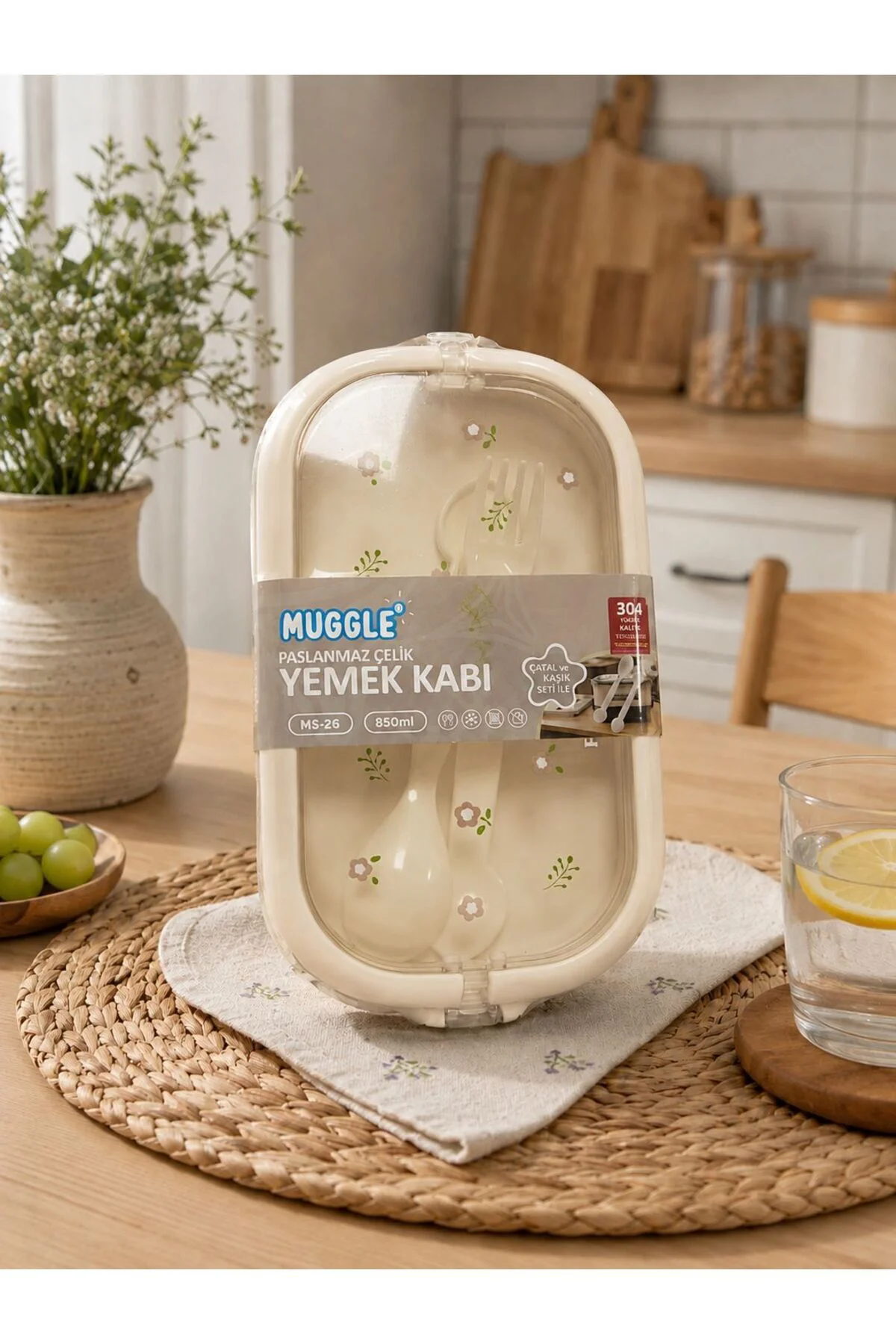Muggle Paslanmaz Çelik Yemek Kabı