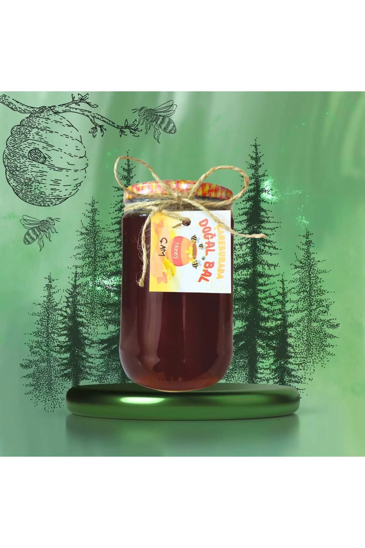 Muğla Bölgesi Doğal Çam Balı 850 gr Muğla Bölgesi Doğal Çam Balı 850 gr