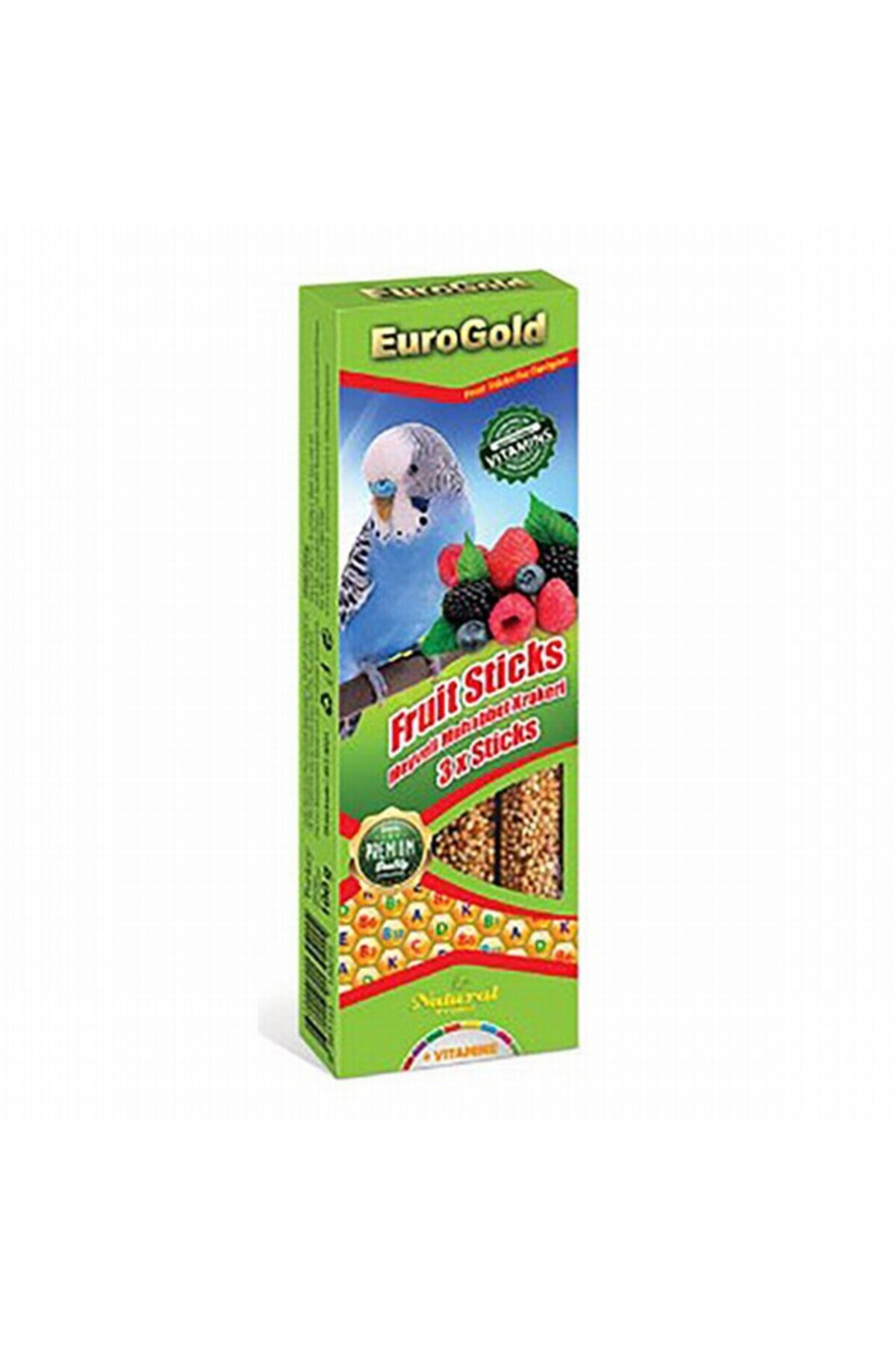 Muhabbet Kuşu Meyveli Kraker Üçlü 100 Gr