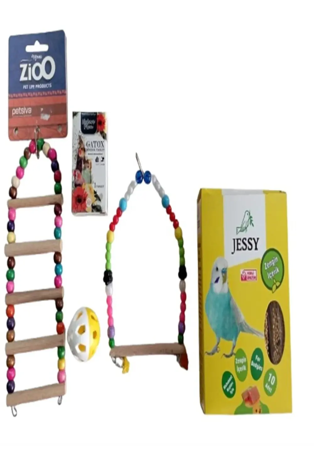 Muhabbet Kuşu Oyuncağı Seti zioo Ve Kuşlarınız İçin Ballı Kraker