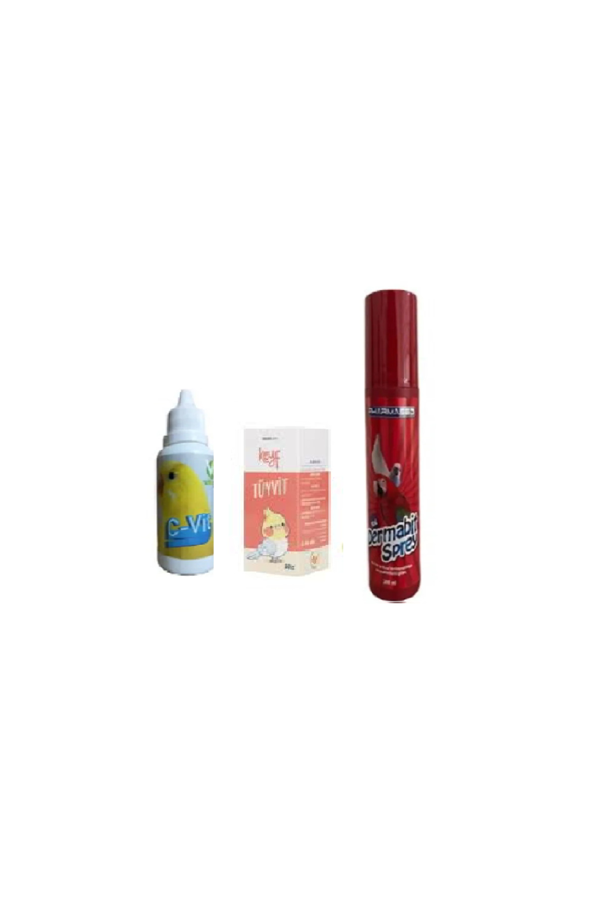MUHABBET KUŞU VİTAMİN SETİ (DERMABİT SPREY 200 ml + TÜYVİT VİTAMİ