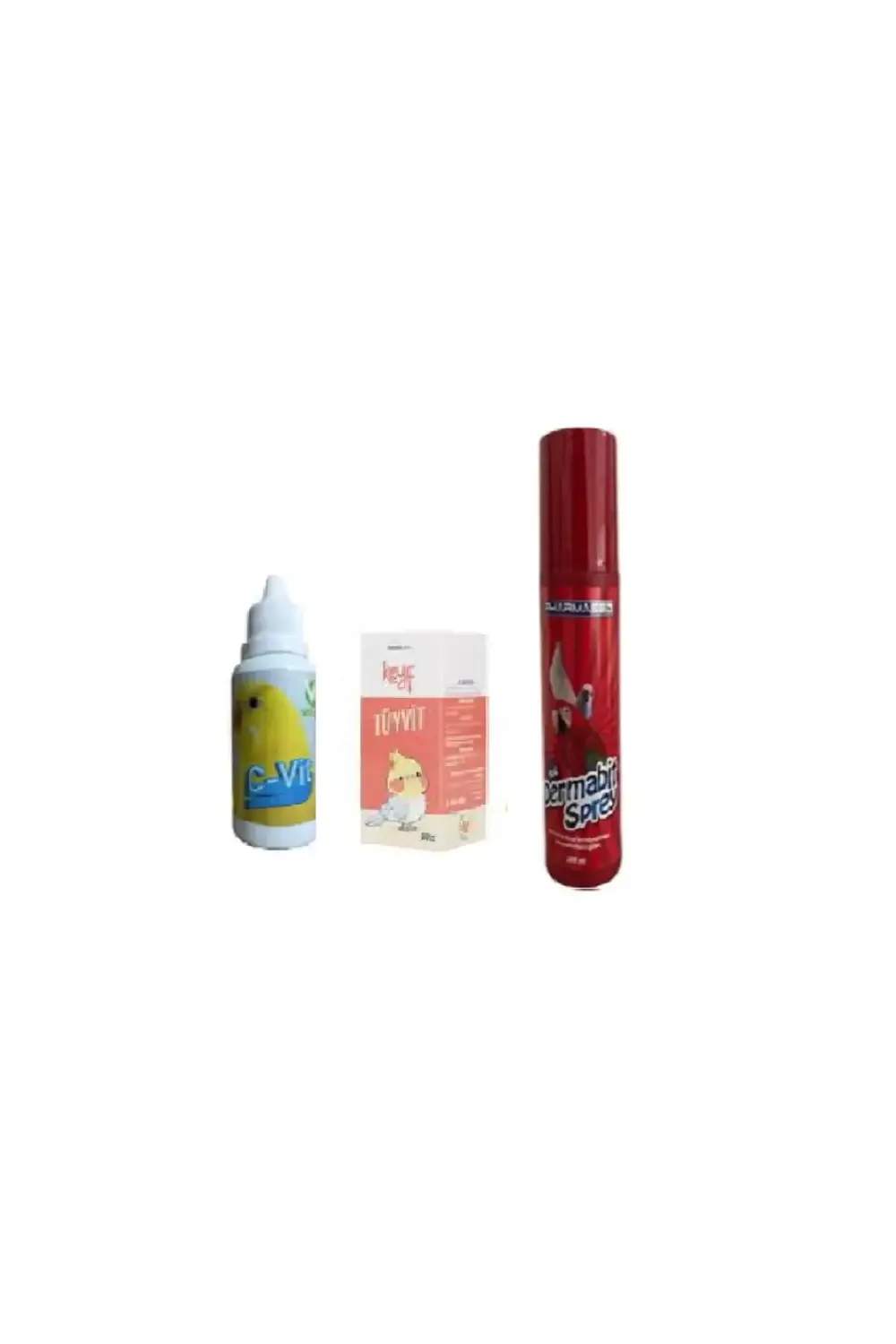 MUHABBET KUŞU VİTAMİN SETİ (DERMABİT SPREY 200 ml + TÜYVİT VİTAMİ