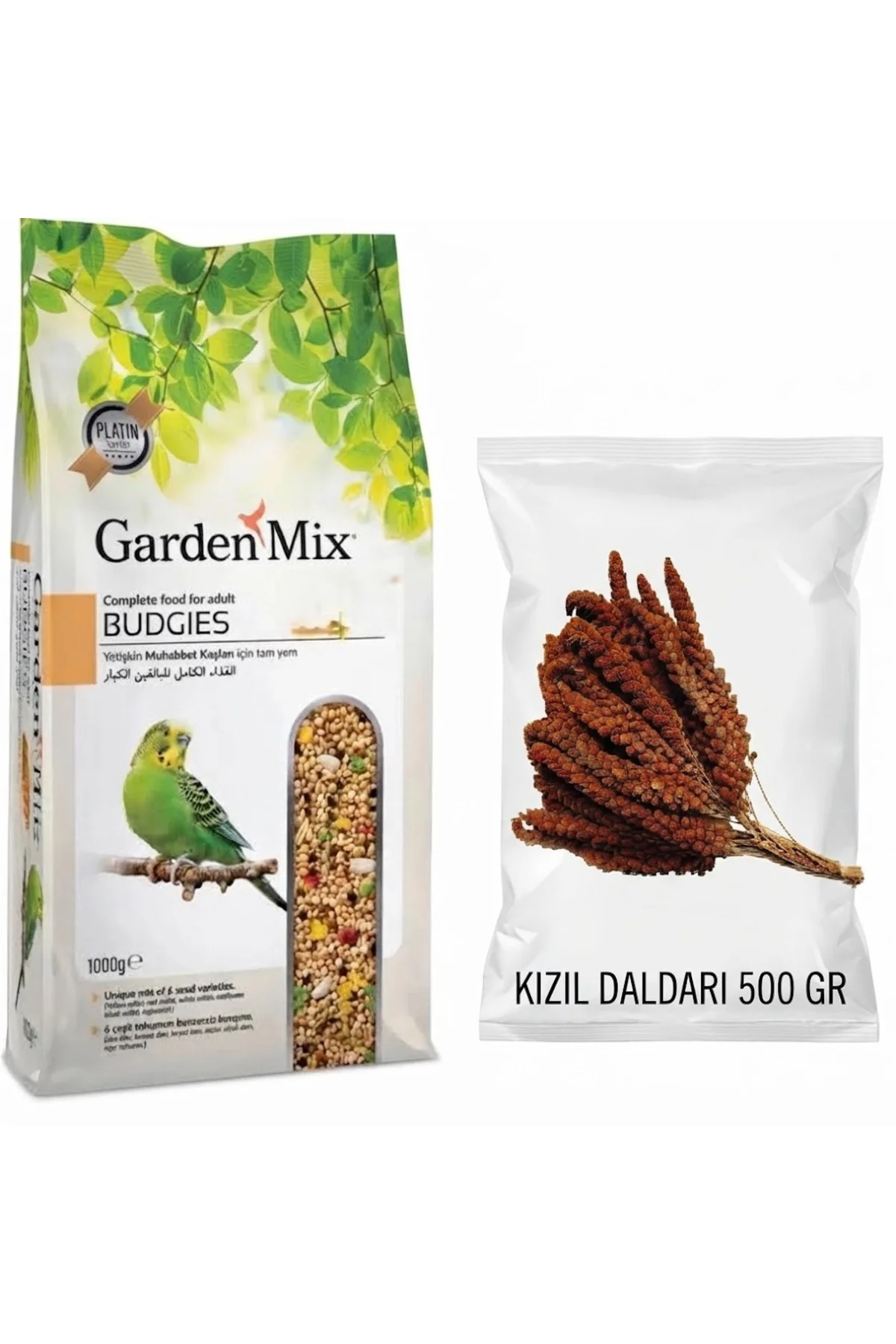 Muhabbet Kuşu Yemi 1000 gr + Kızıl Daldarı 500 gr Paketi
