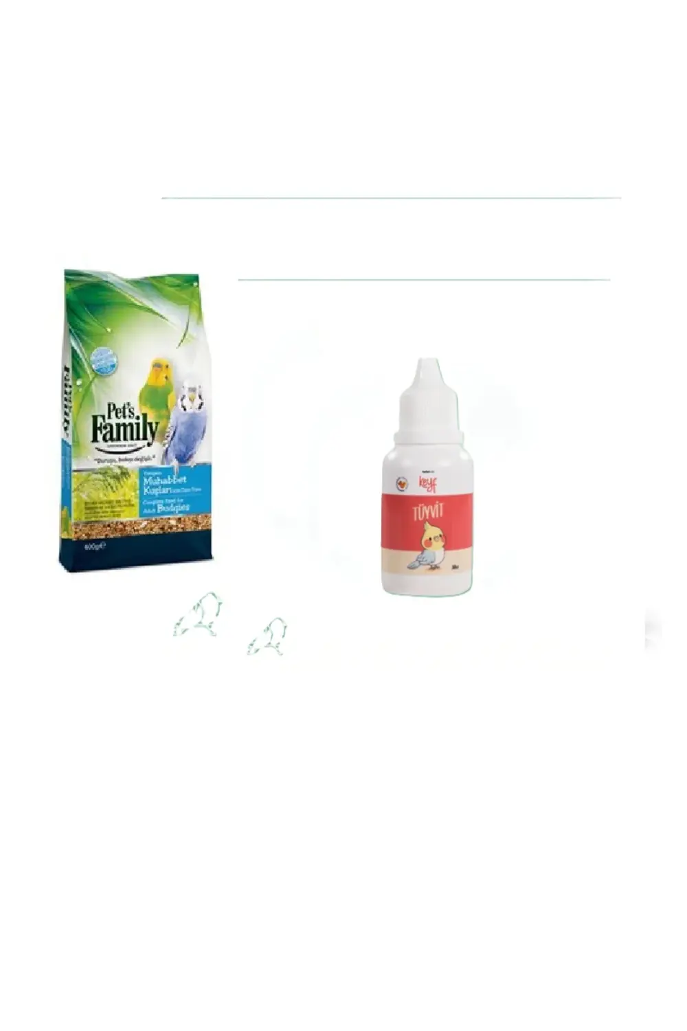 Muhabbet kusu yemi 400 gr+ Tüy vit 50 cc x 1 ADET