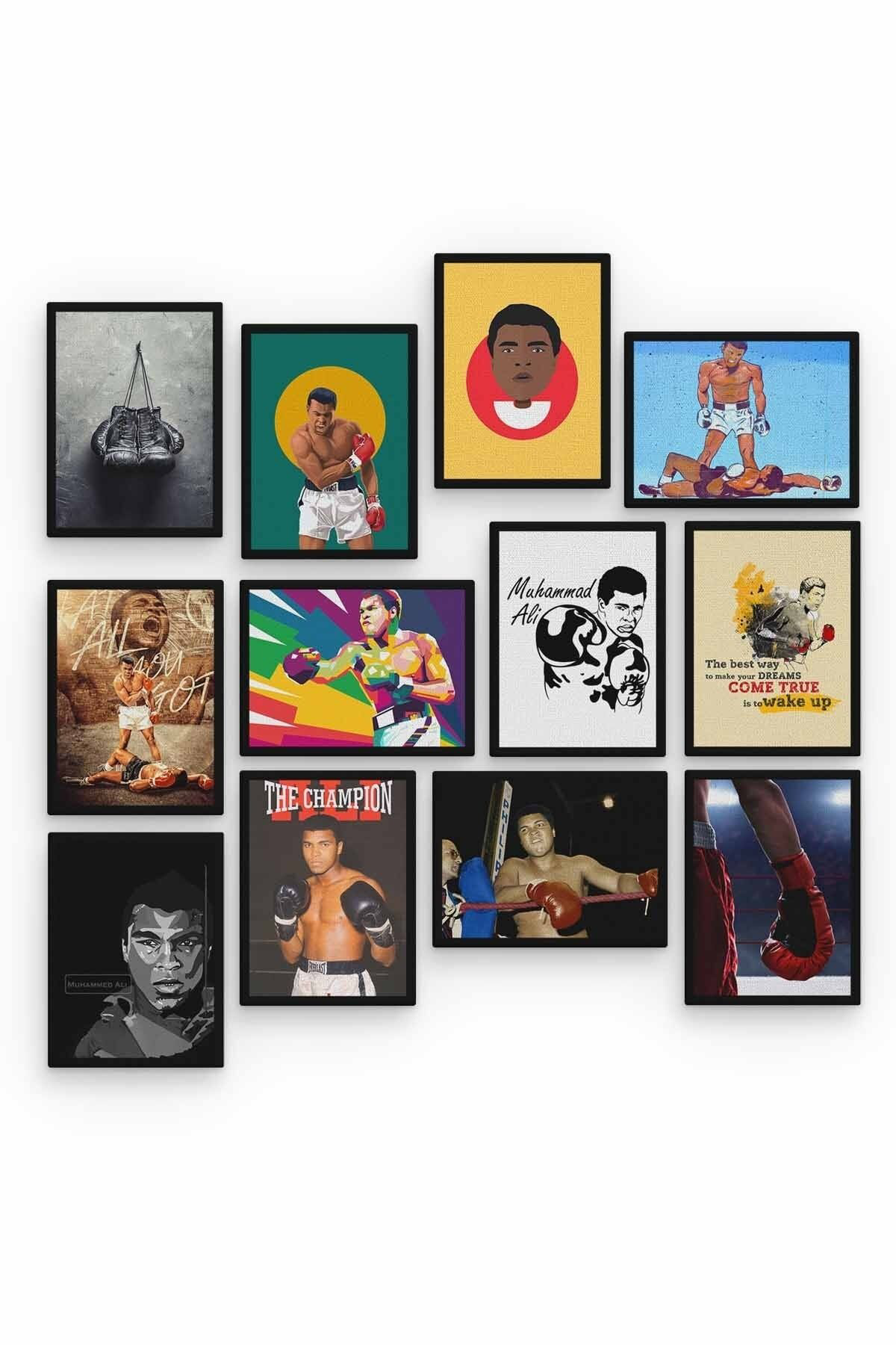 Muhammed Ali 12 Parça Ahşap Mdf Tablo Tgtb1291