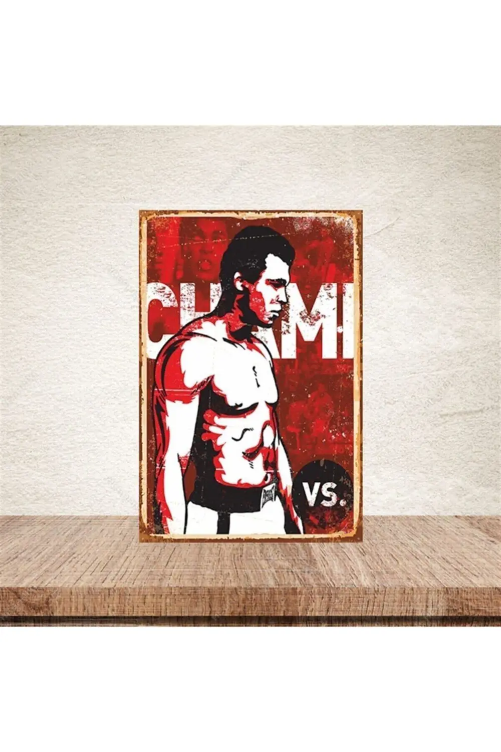 Muhammed Ali 20-30 Cm Retro Ahşap Poster