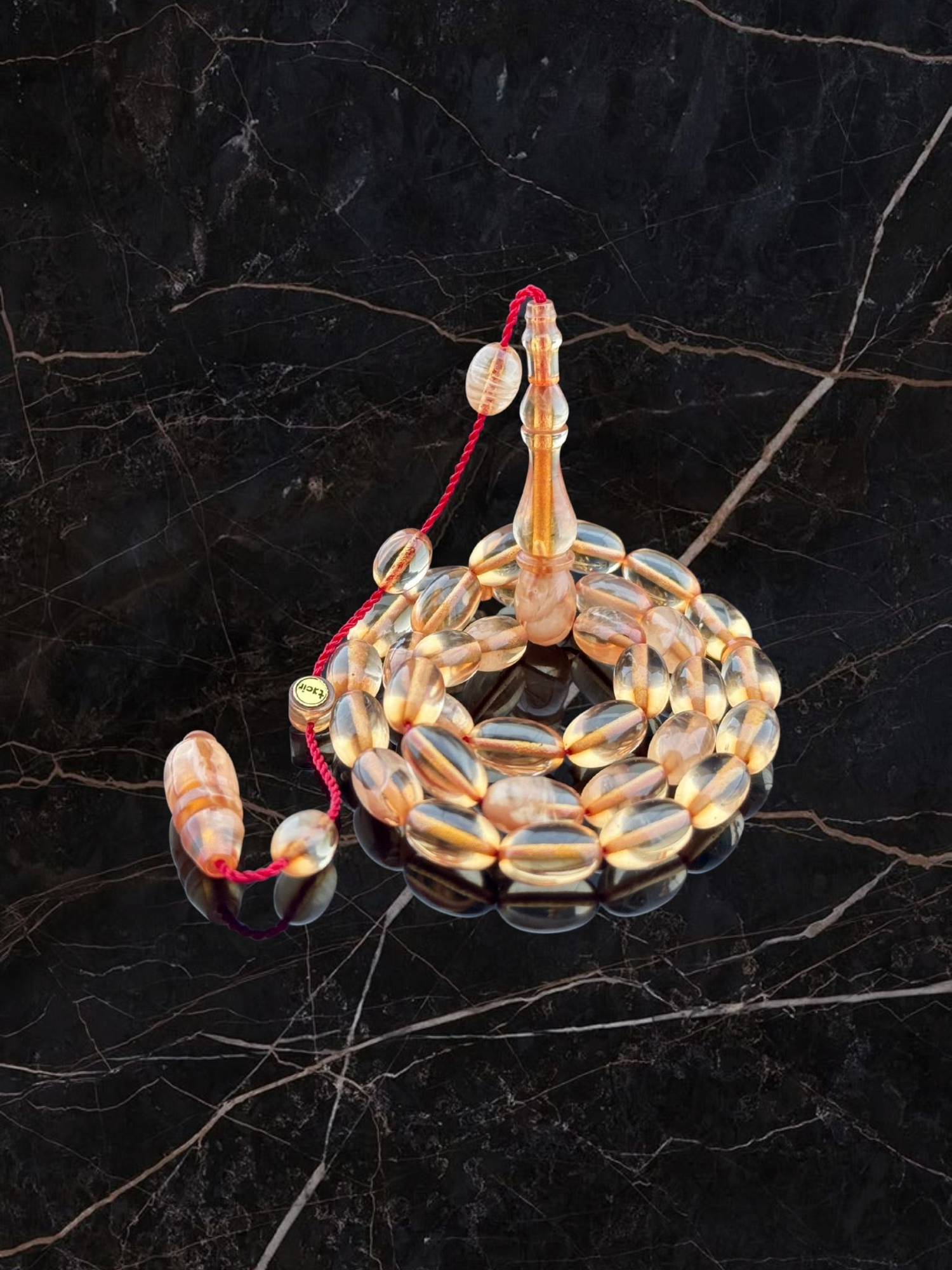 Muri Tesbih Muhammet Tacir Sikma Kehribar Beyzi Kesim 6,50X10,50