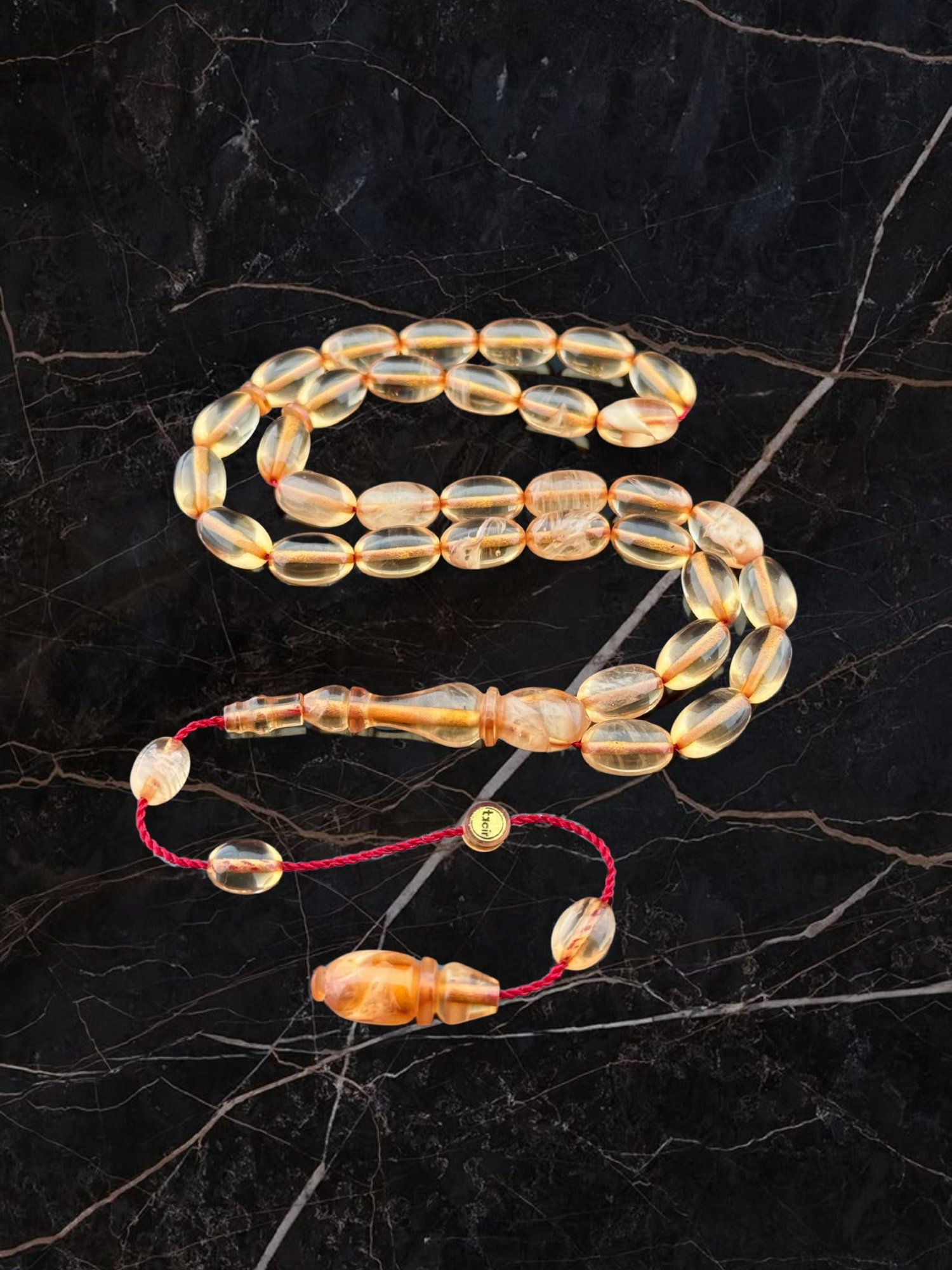 Muri Tesbih Muhammet Tacir Sikma Kehribar Beyzi Kesim 6,50X10,50