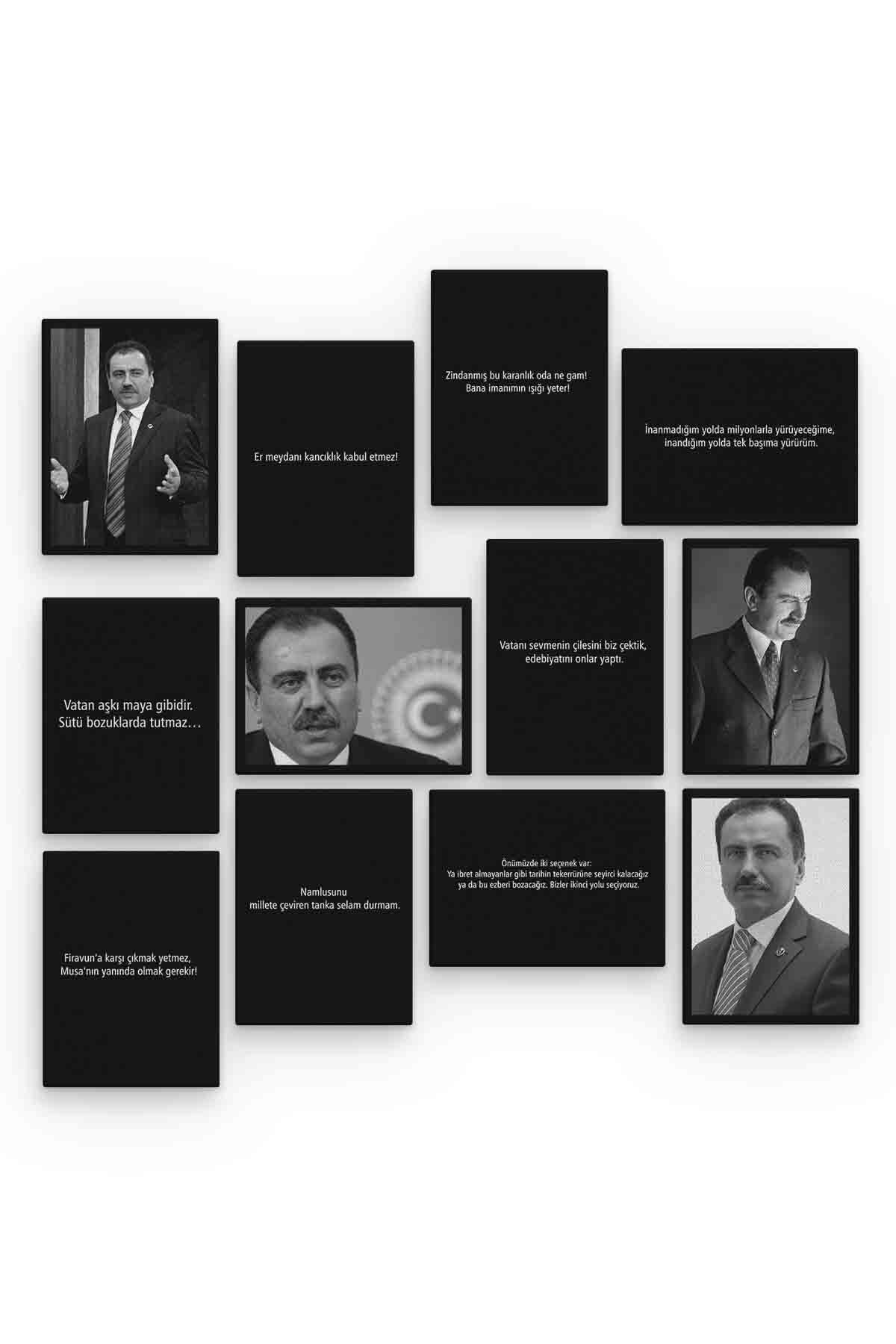 Muhsin Yazıcıoğlu 12 Parça Mdf (ahşap) Tablo Ofis Boyu 
