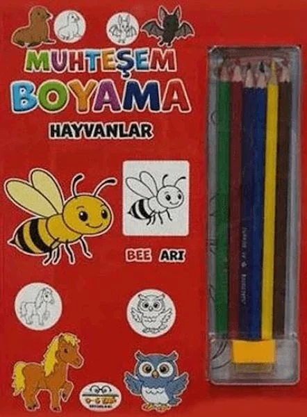 Muhteşem Boyama - Hayvanlar + 6lı Boya Kalemi Fiyatı, Yorumları ve Özellikleri