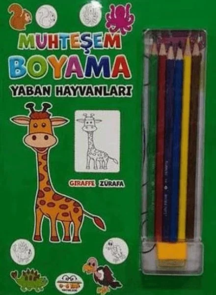 Muhteşem Boyama - Yaban Hayvanları + 6lı Boya Kalemi Fiyatı, Yorumları ve Özellikleri