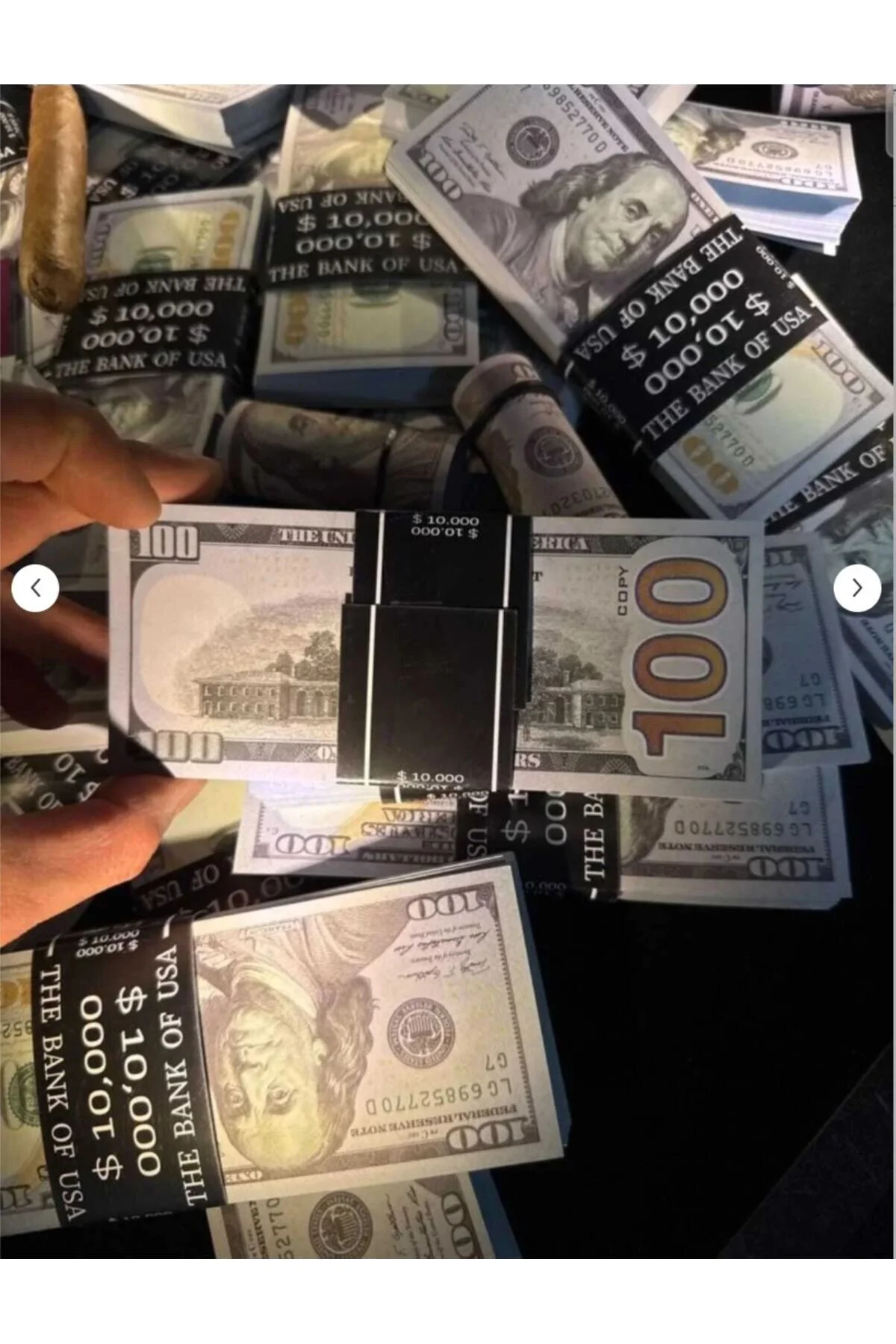 Muhteşem Görünümlü Çil Çil Amerikan Dolarları 30 Deste 100 Dolar 