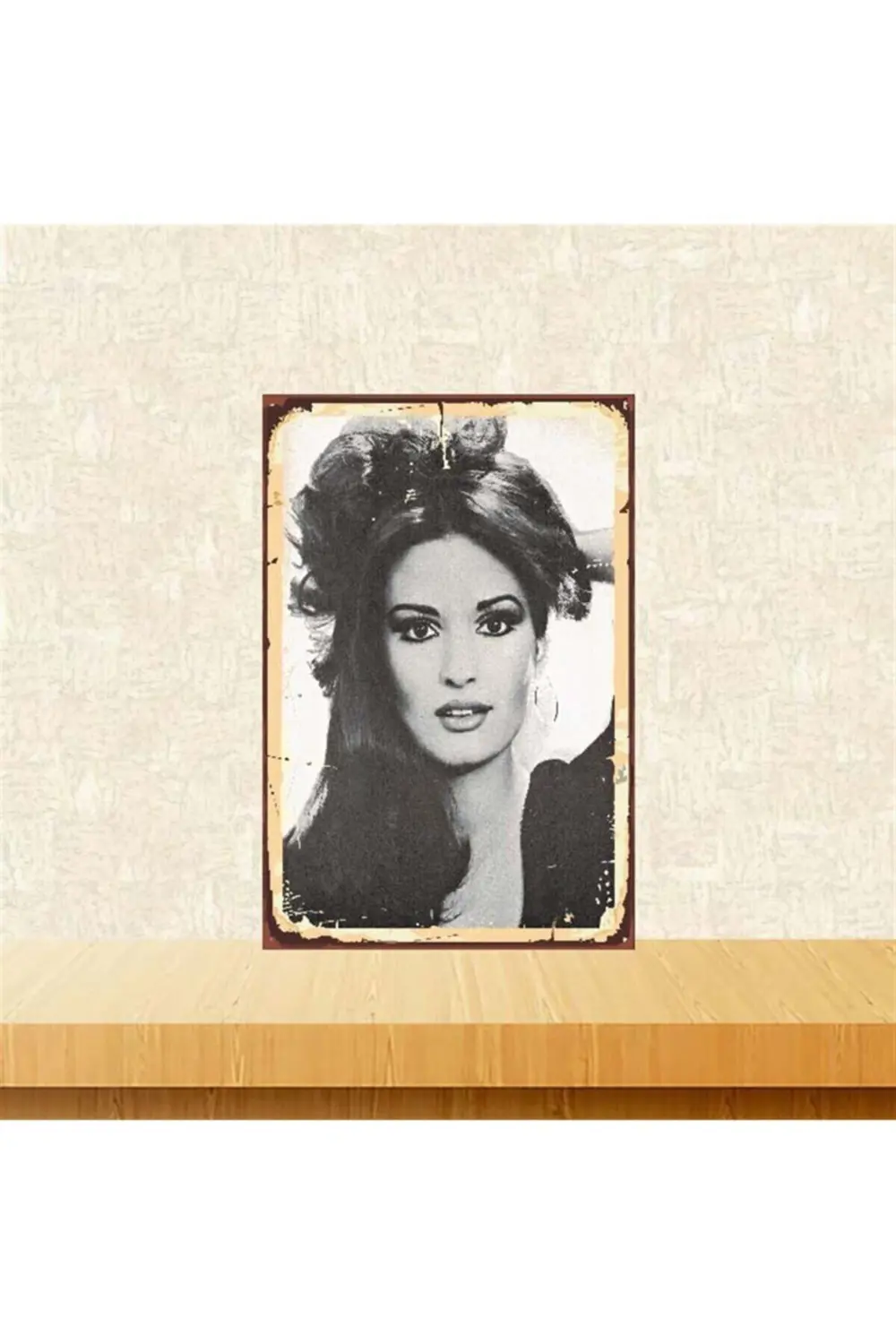 Müjde Ar 20-30 cm Retro Ahşap Poster Tkfx3736