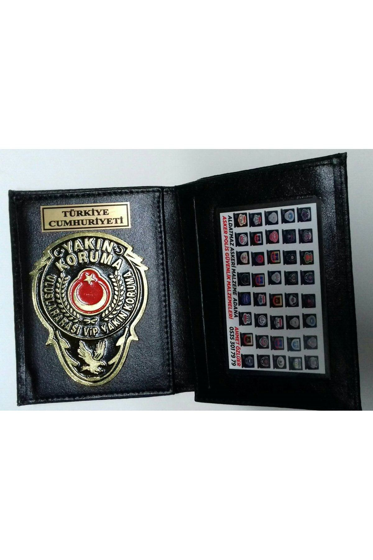 MÜKEMMEL-YAKIN KORUMA ROZETLI CÜZDANI SATINAL,SIPARIS VER.SIVILE 