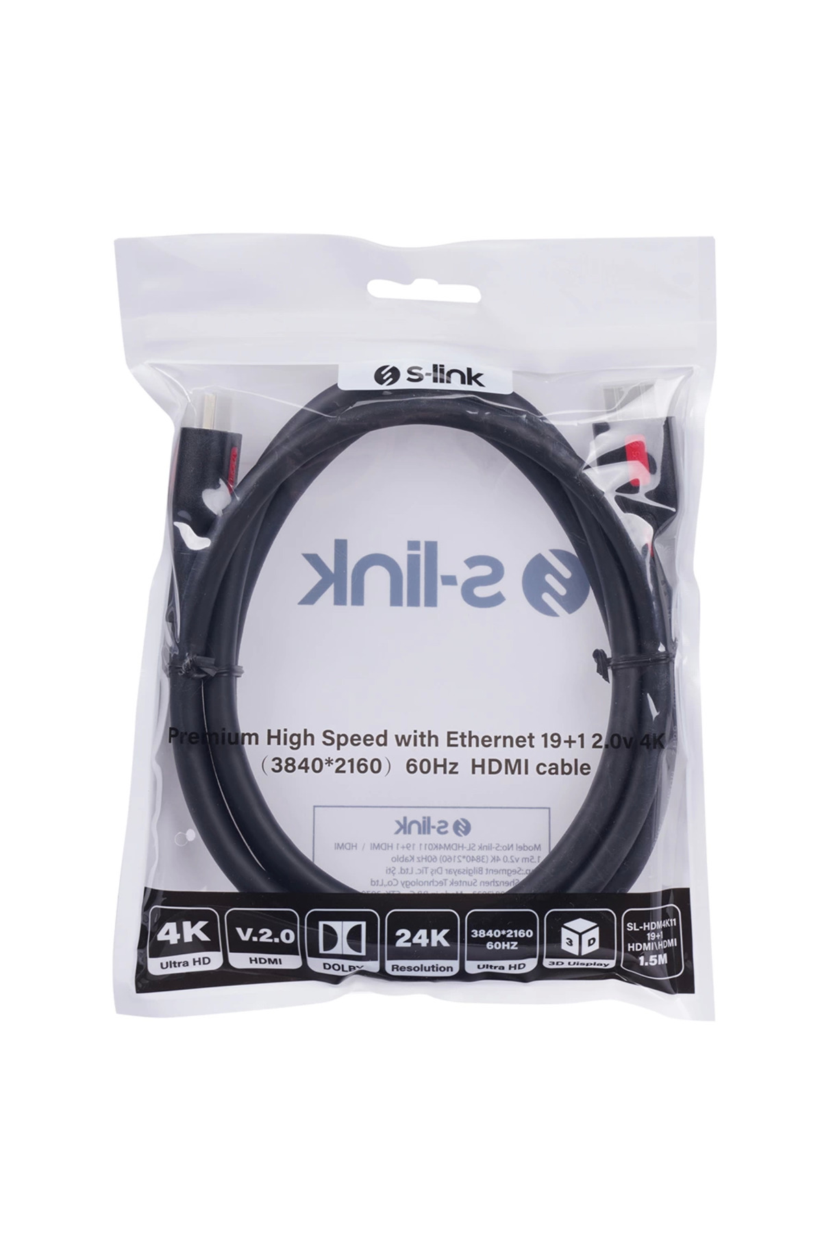 Mullkrg Krg01 Sl-Hdm4K011 19+1 Hdmı To Hdmı 1.5M V2.0 4K 3840*216