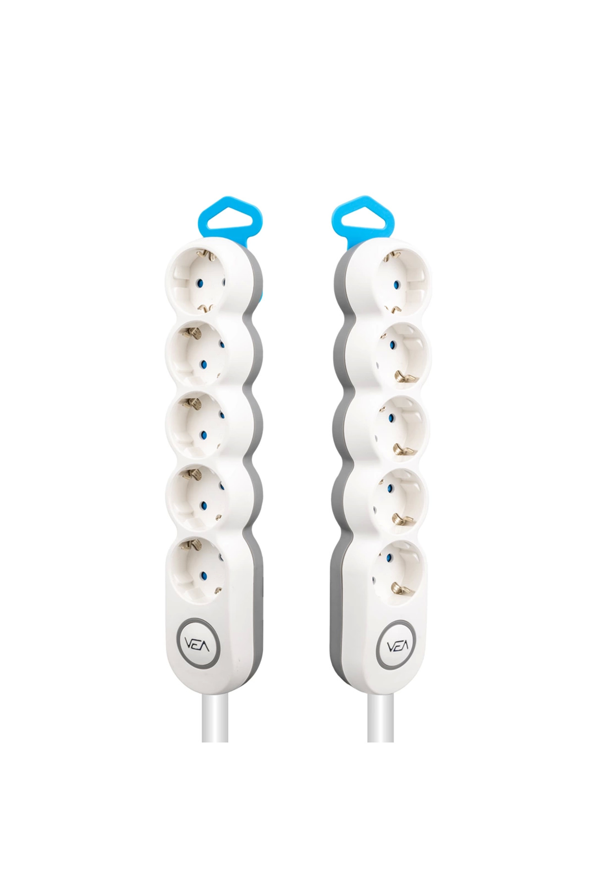 Mullkrg Krg01 Ve-2S5S 5Li 1,5 Metre Kablolu Anahtarlı Beyaz Akım 