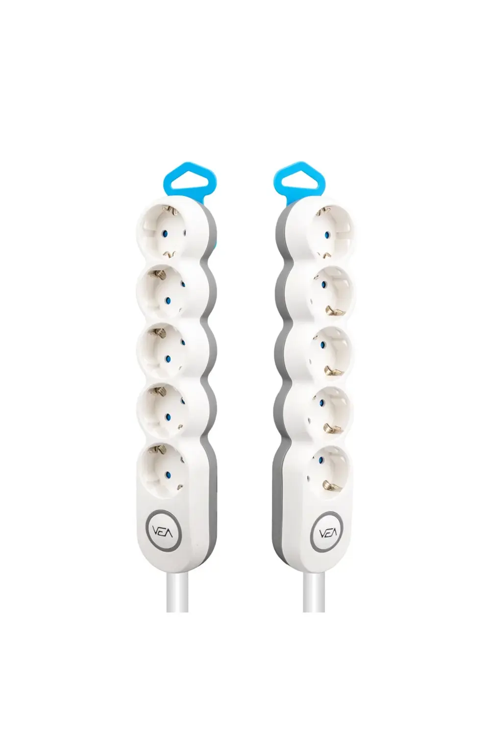 Mullkrg Krg01 Ve-2S5S 5Li 1,5 Metre Kablolu Anahtarlı Beyaz Akım