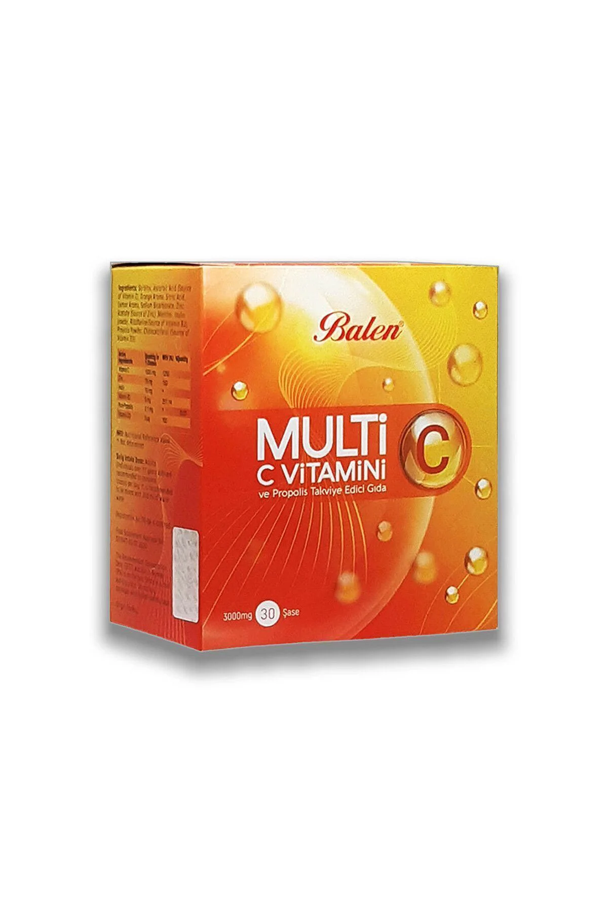 Multi C Vitamini Propolis D3 Ve Çinko 3000mg ( 30 Şase )