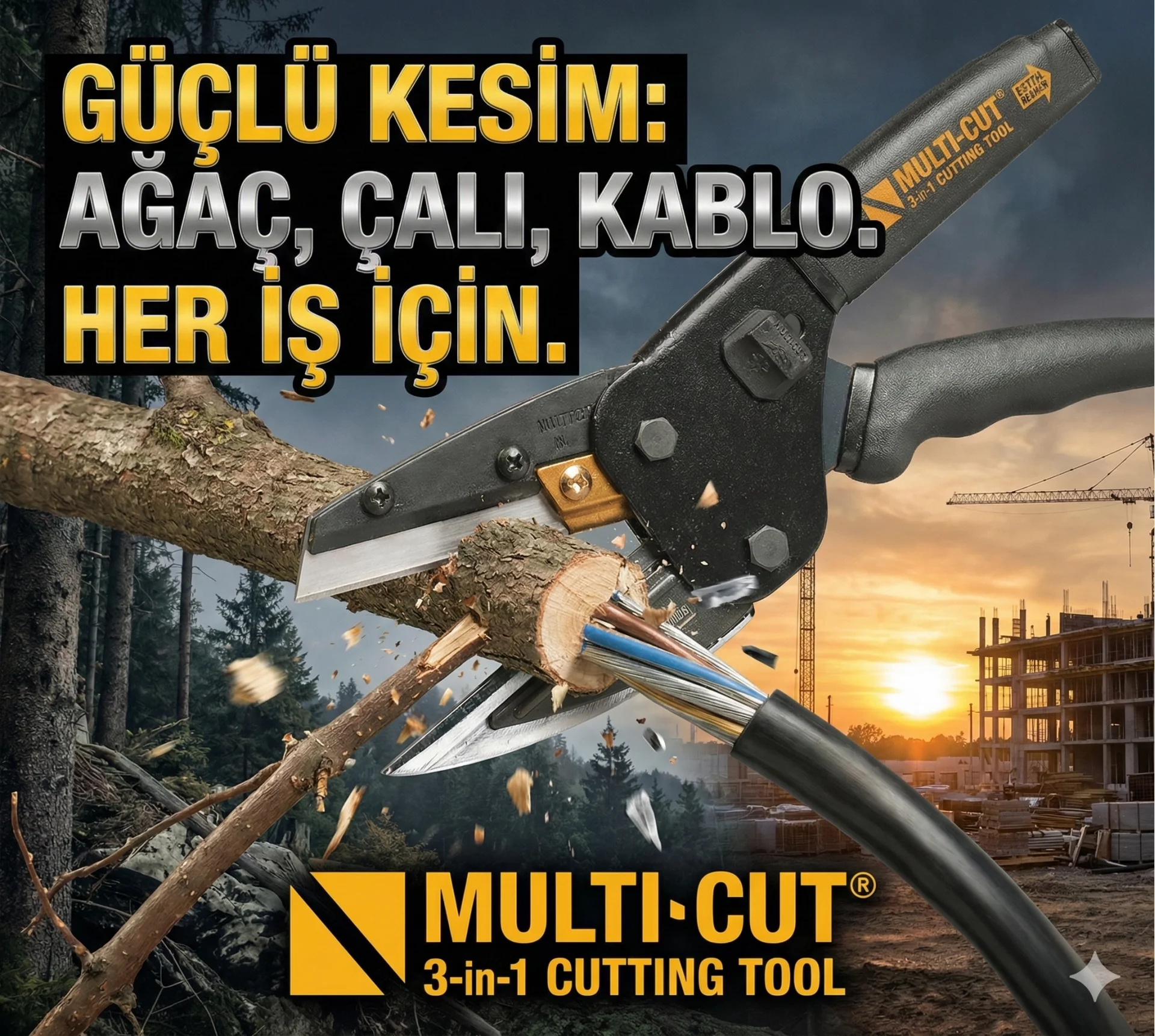 Multi Cutter Kalın Ve Sert Malzeme Kesme Aleti Multi Cutter Kalın Ve Sert Malzeme Kesme Aleti
