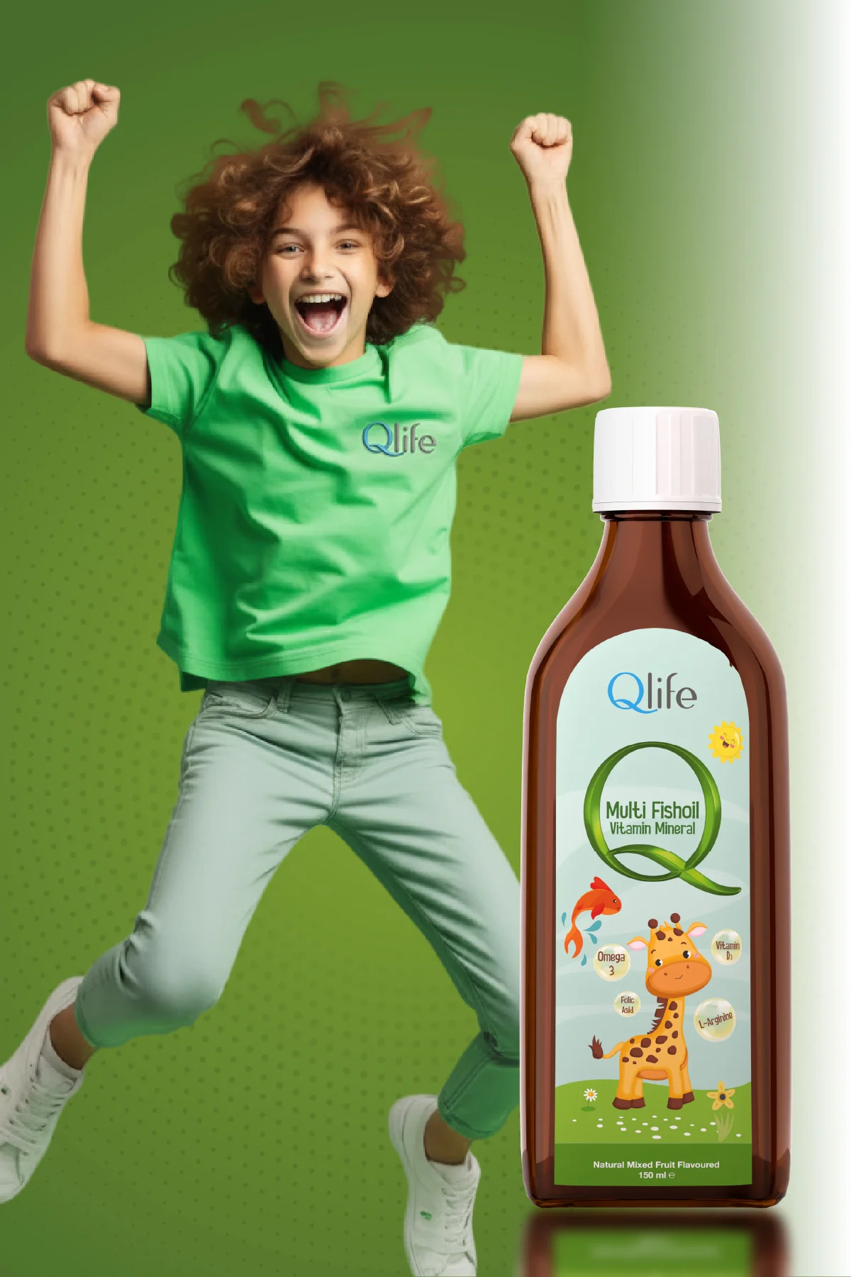 Multi Fishoil Vitamin Mineral - Omega 3 ve Multivitamin Meyve Aromalı Şurup 150 ml