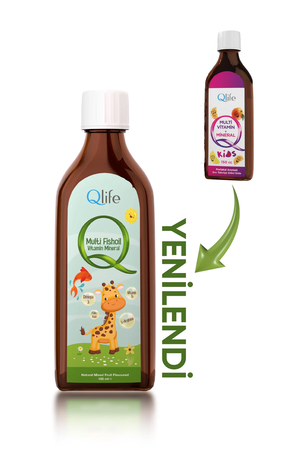 Multi Fishoil Vitamin Mineral - Omega 3 ve Multivitamin Meyve Aromalı Şurup 150 ml