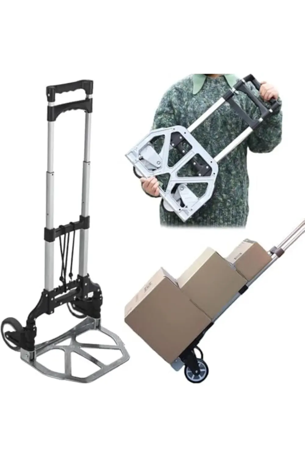 Multi Fonksiyon Katlanır 70 Kg Kapasiteli Portatif Koli Taşıma Ar