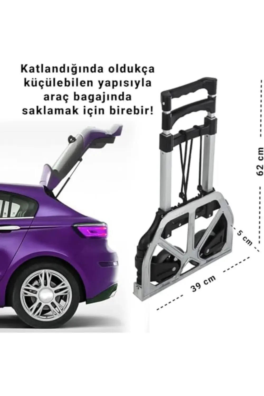 Multi Fonksiyon Katlanır 70 Kg Kapasiteli Portatif Koli Taşıma Ar