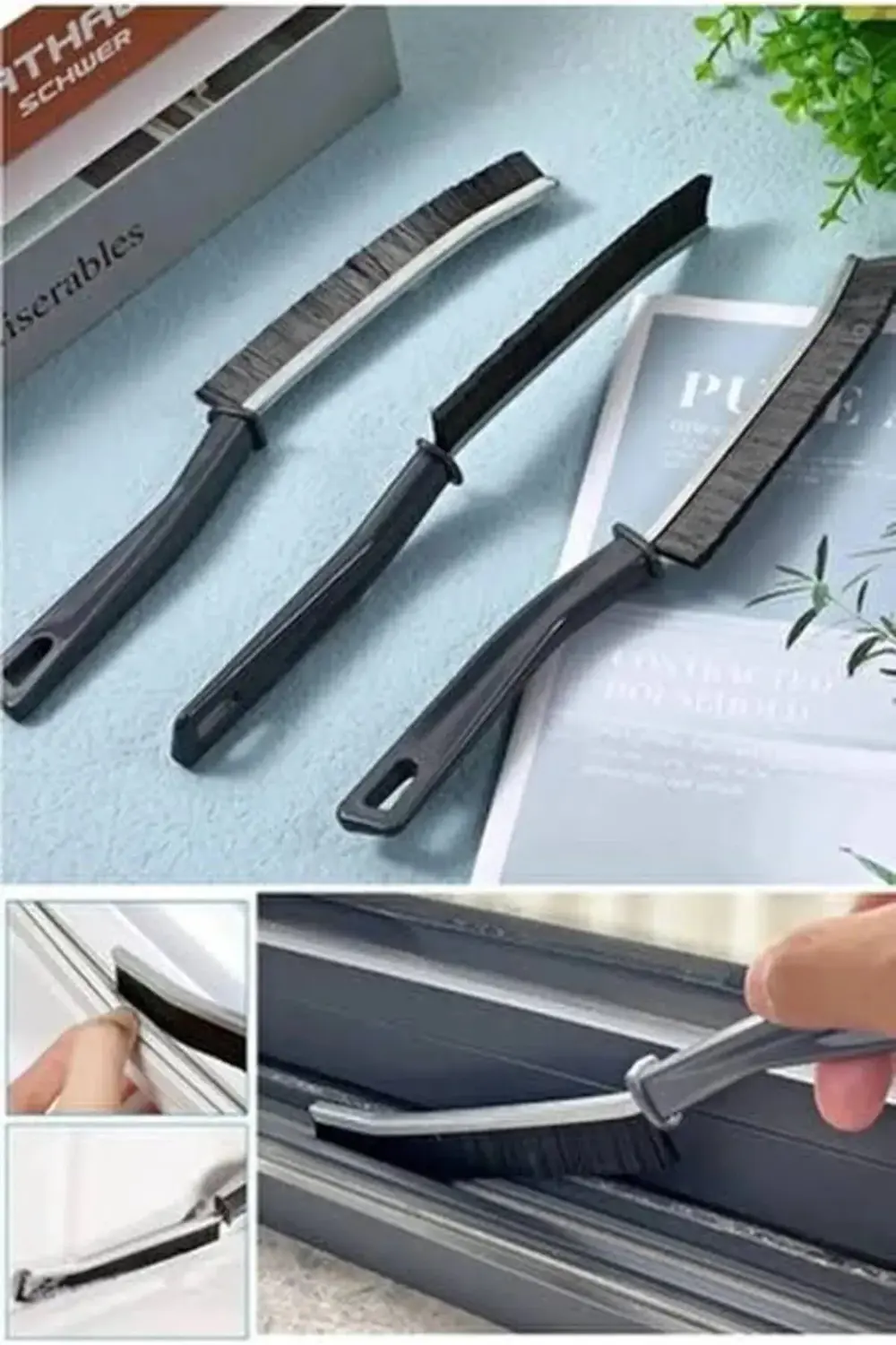 Multi İnce Temizlik Fırçası Derz Arası Banyo Mutfak Lavabo Detay