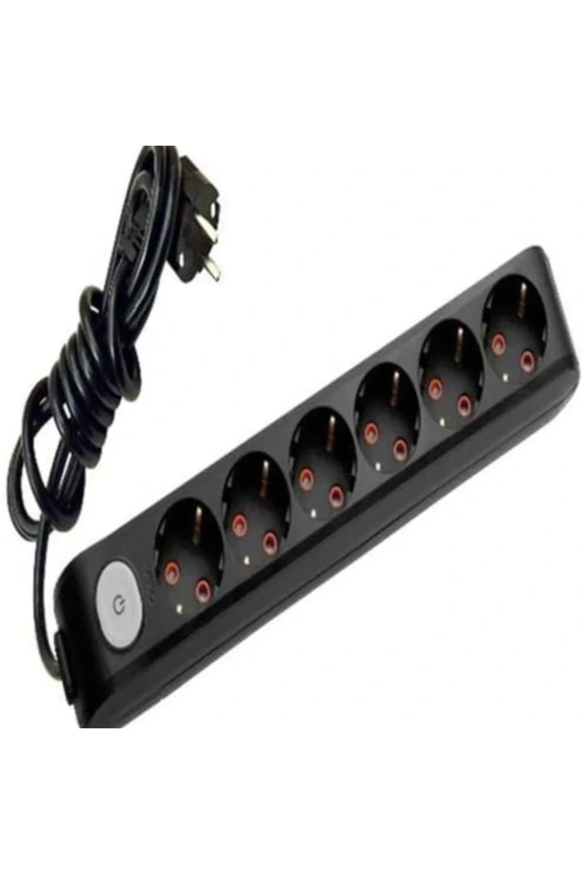 Multi Let 6 lı Siyah Anahtarlı Grup Priz 1mt