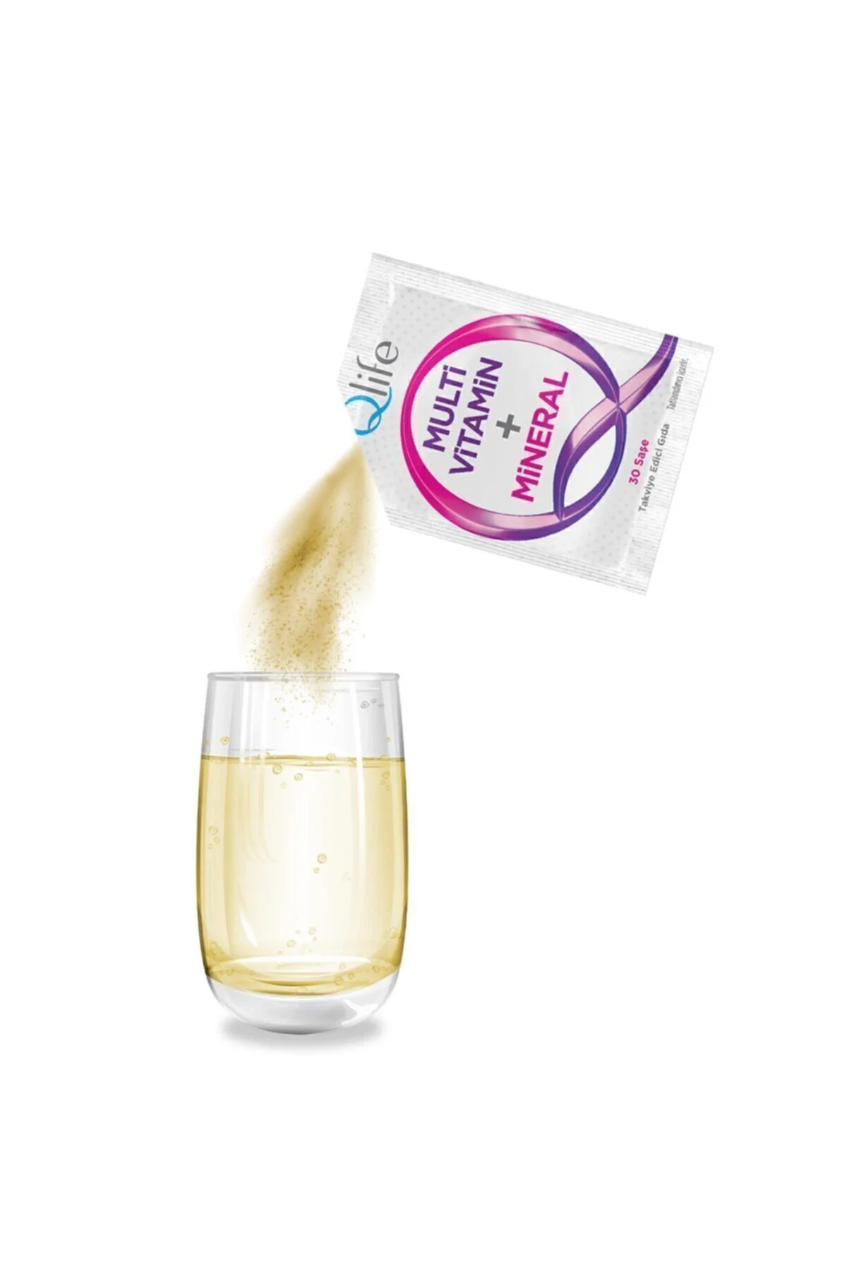 Multi Vitamin Mineral - Multivitamin ve Mineral Takviyesi Ahududu Aromalı 30 Saşe